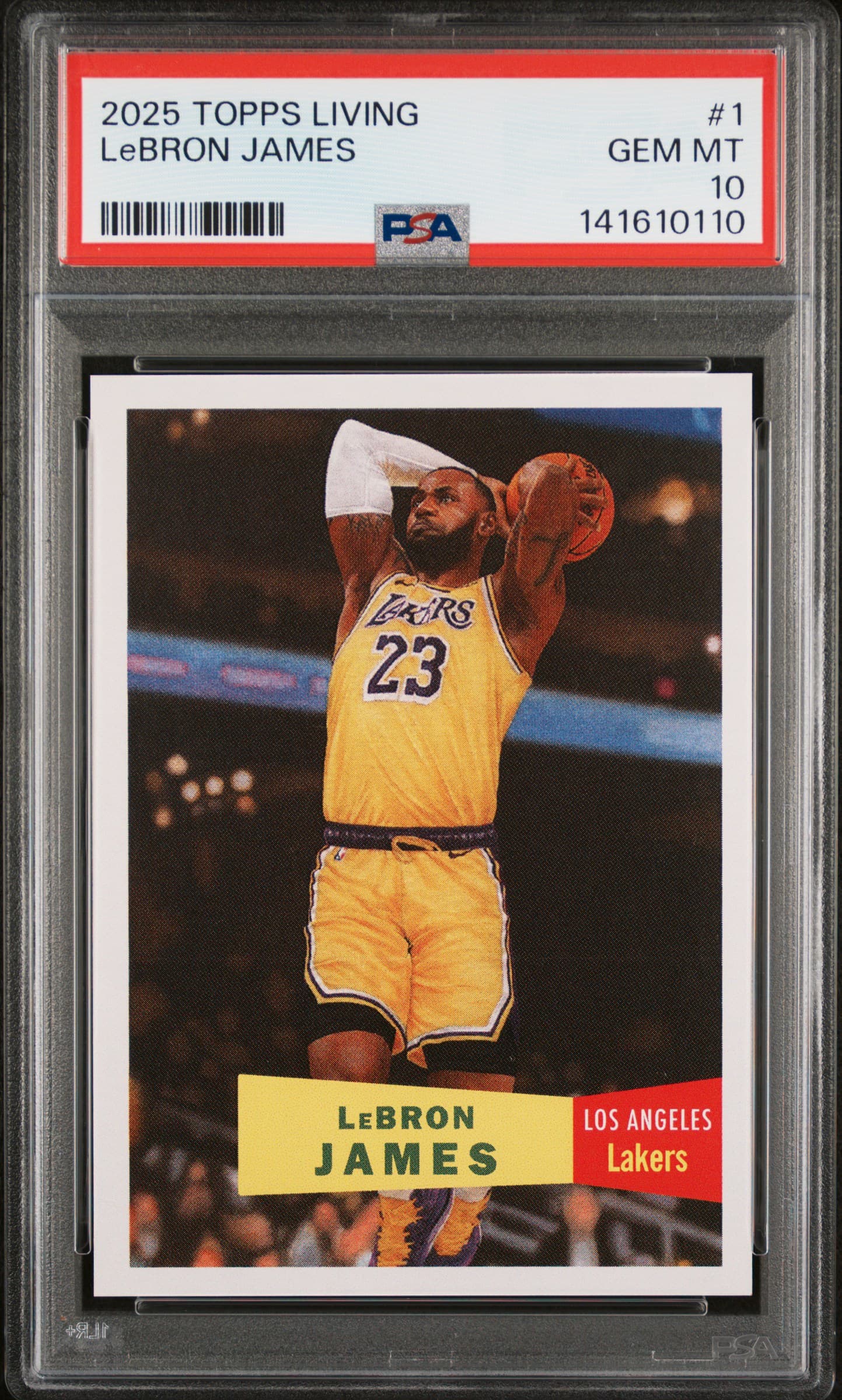 2025 TOPPS LIVING LeBRON JAMES #1 GEM MT 10 141610110