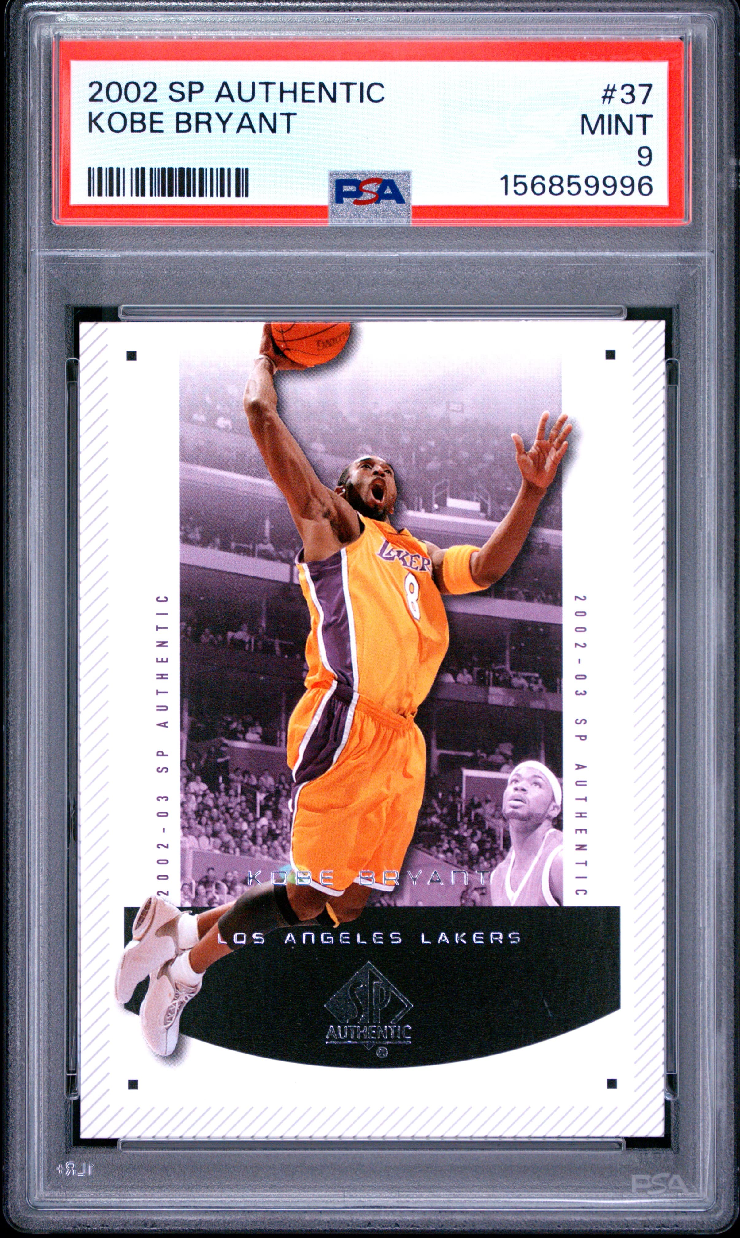 2002 SP AUTHENTIC KOBE BRYANT #37 MINT 9 156859996