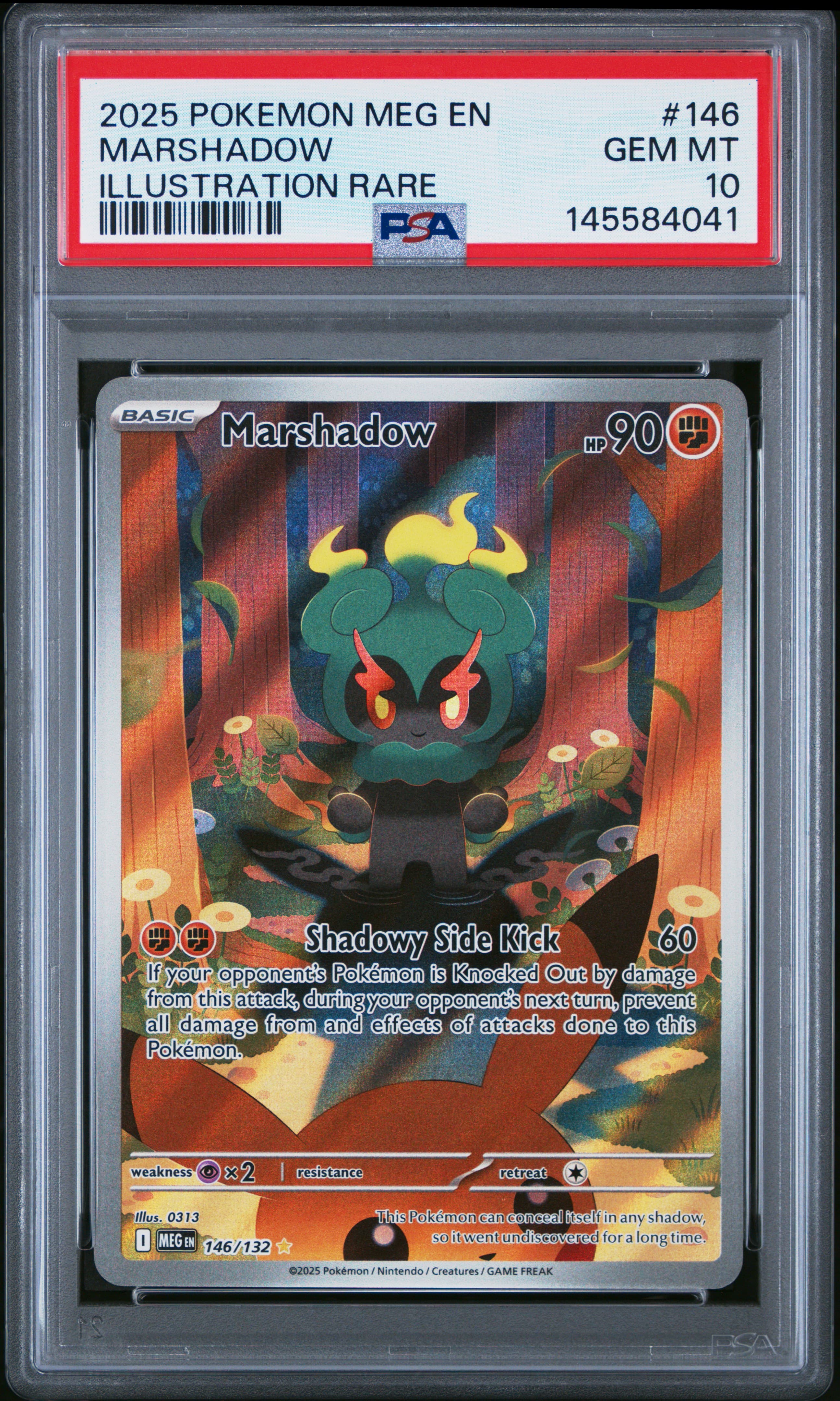 2025 POKEMON MEG EN-MEGA EVOLUTION MARSHADOW #146 ILLUSTRATION RARE GEM MT 10 145584041