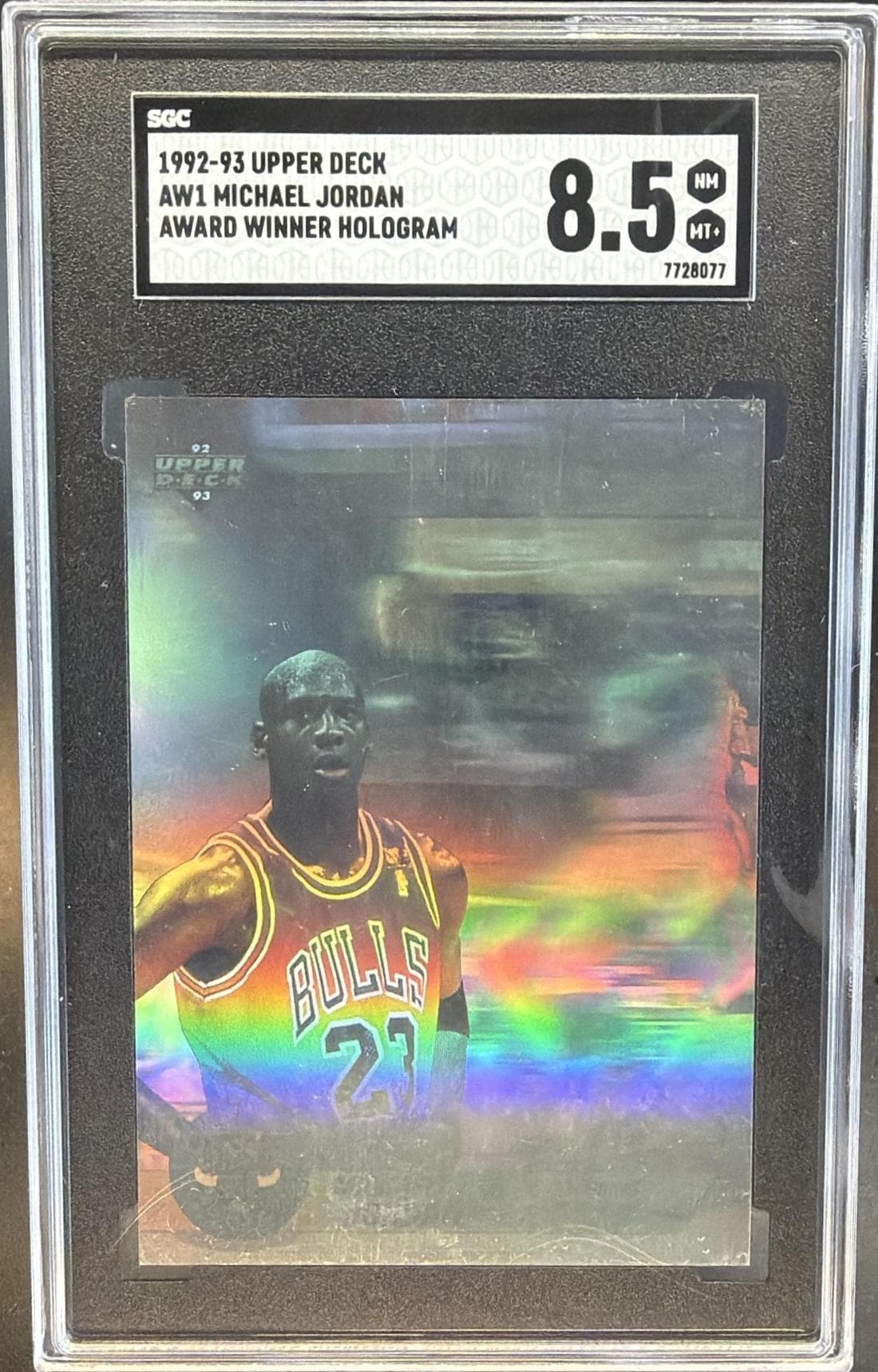 1992-93 Upper Deck Michael Jordan Award Winner Hologram #AW1 SGC 8.5