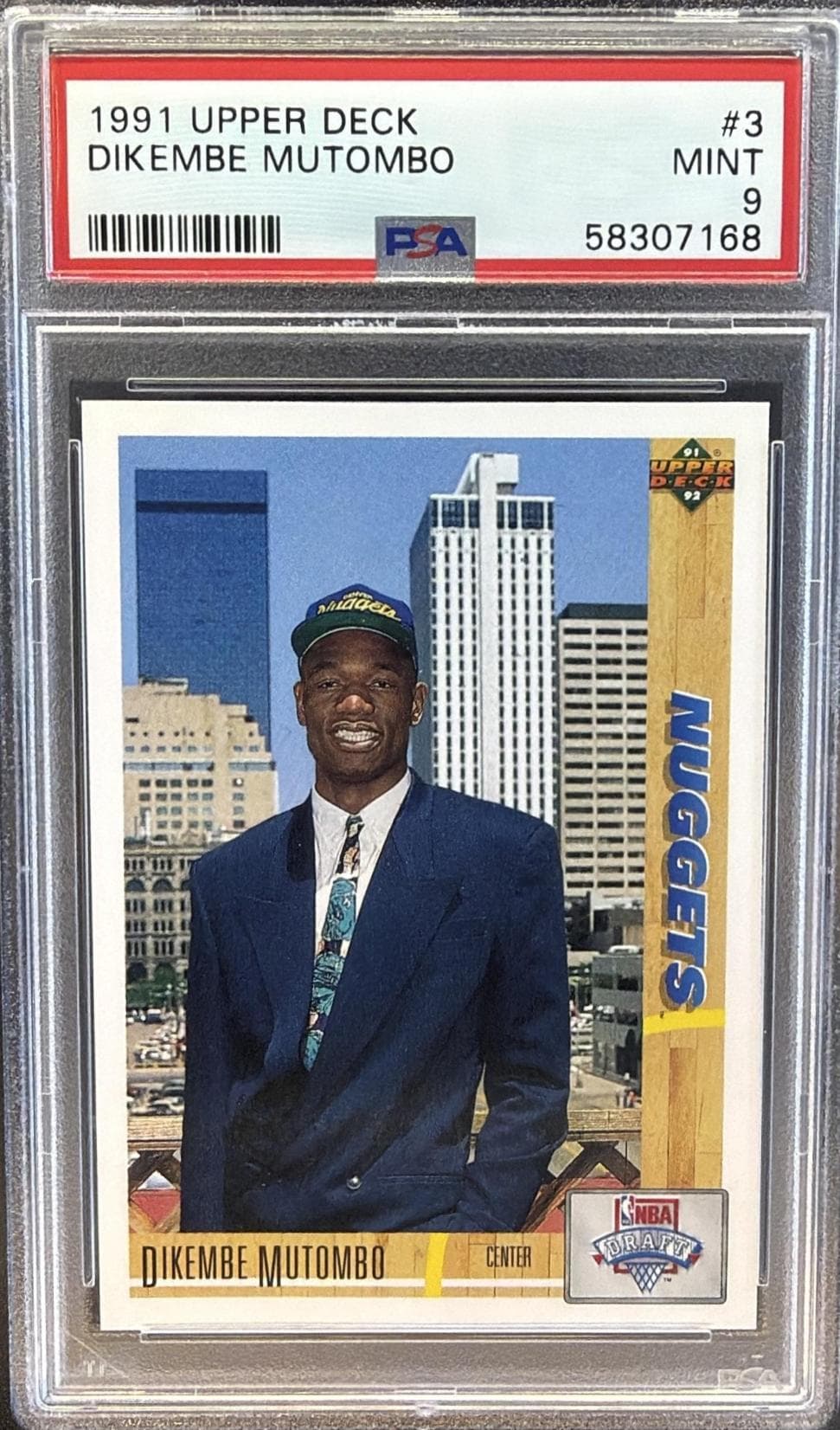 1991 UPPER DECK DIKEMBE MUTOMBO #3 MINT 9 58307168