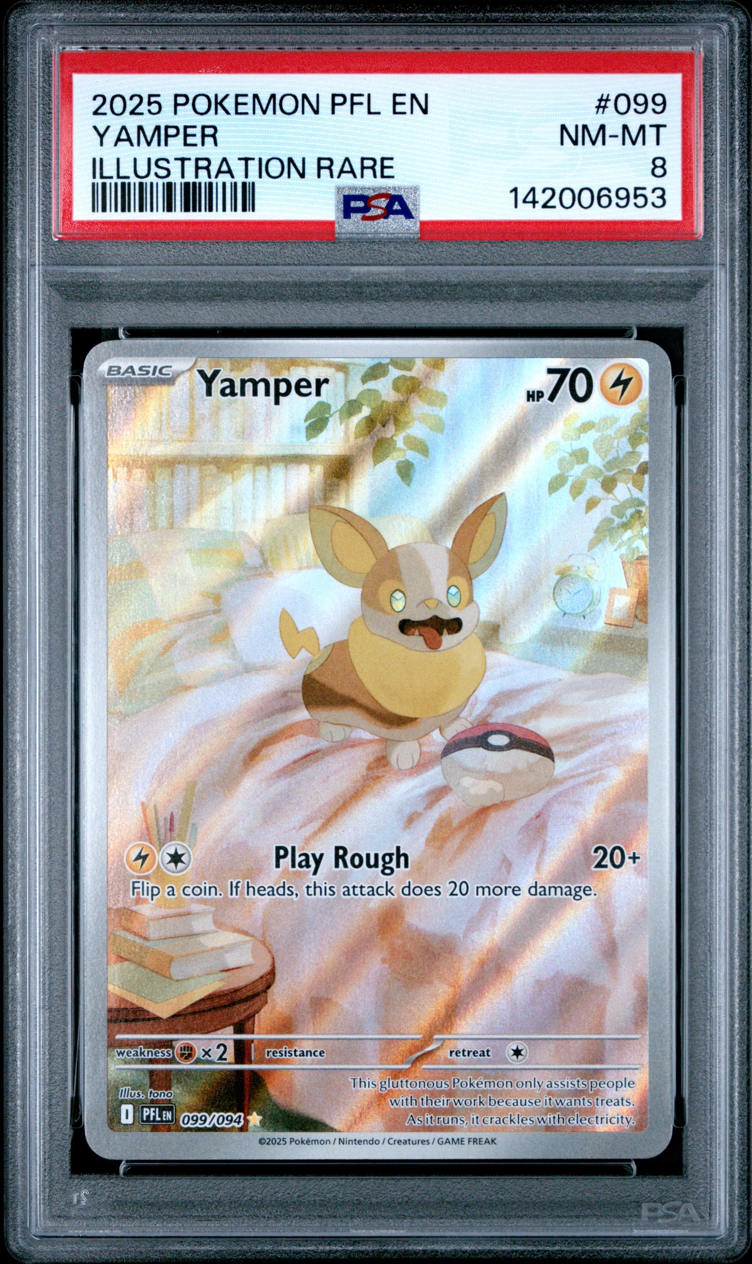 2025 POKEMON PFL EN-PHANTASMAL FLAMES YAMPER #099 ILLUSTRATION RARE NM-MT 8 142006953