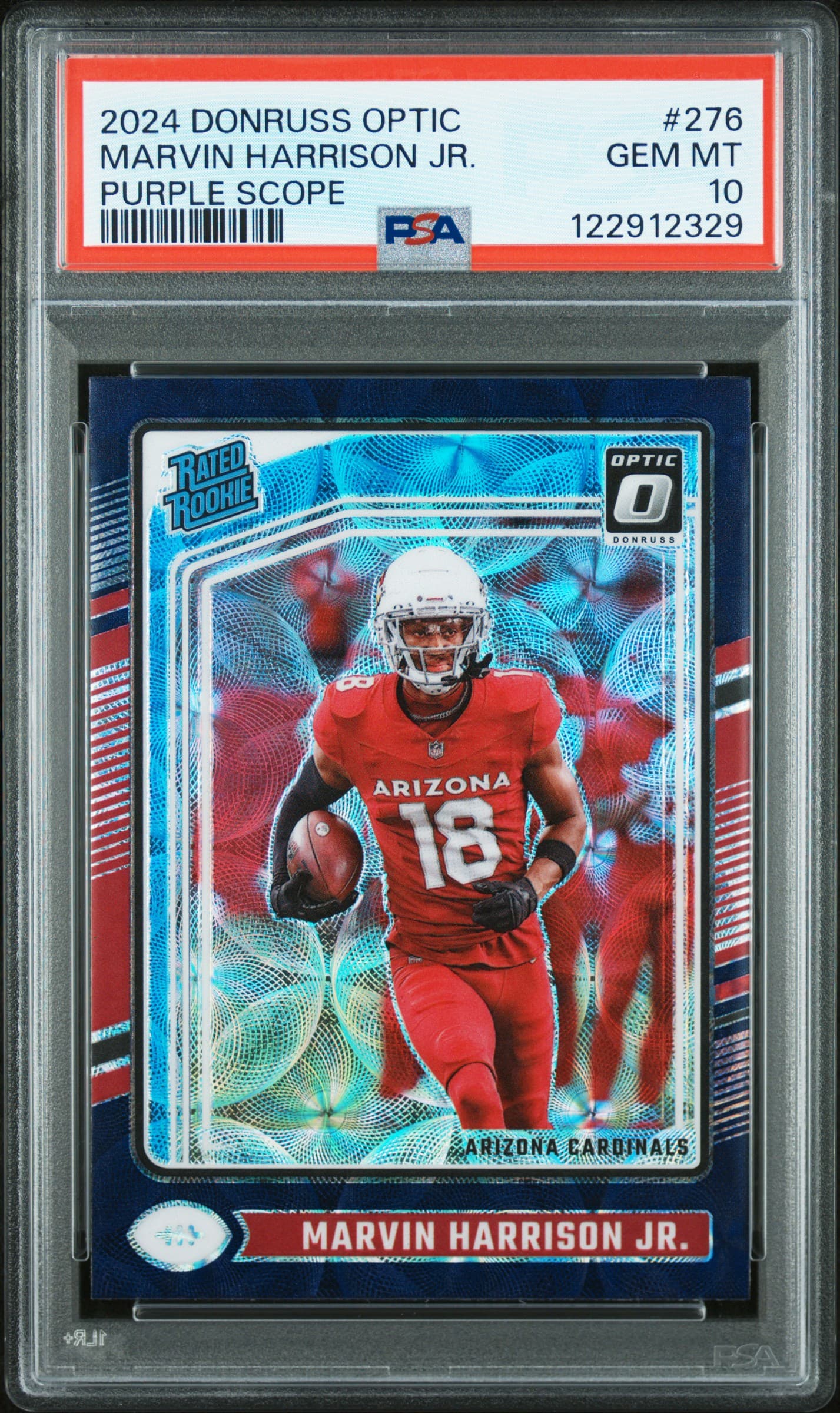2024 PANINI DONRUSS OPTIC MARVIN HARRISON JR. #276 PURPLE SCOPE GEM MT 10 122912329