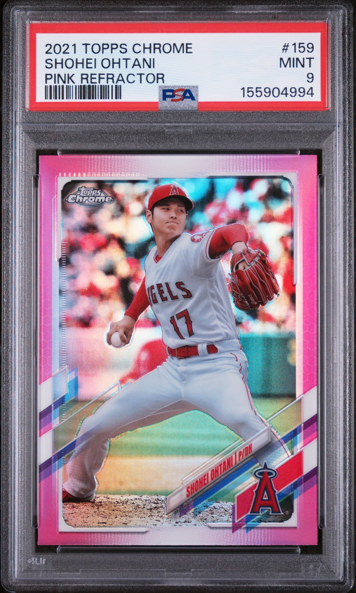 2021 TOPPS CHROME SHOHEI OHTANI #159 PINK REFRACTOR MINT 9 155904994