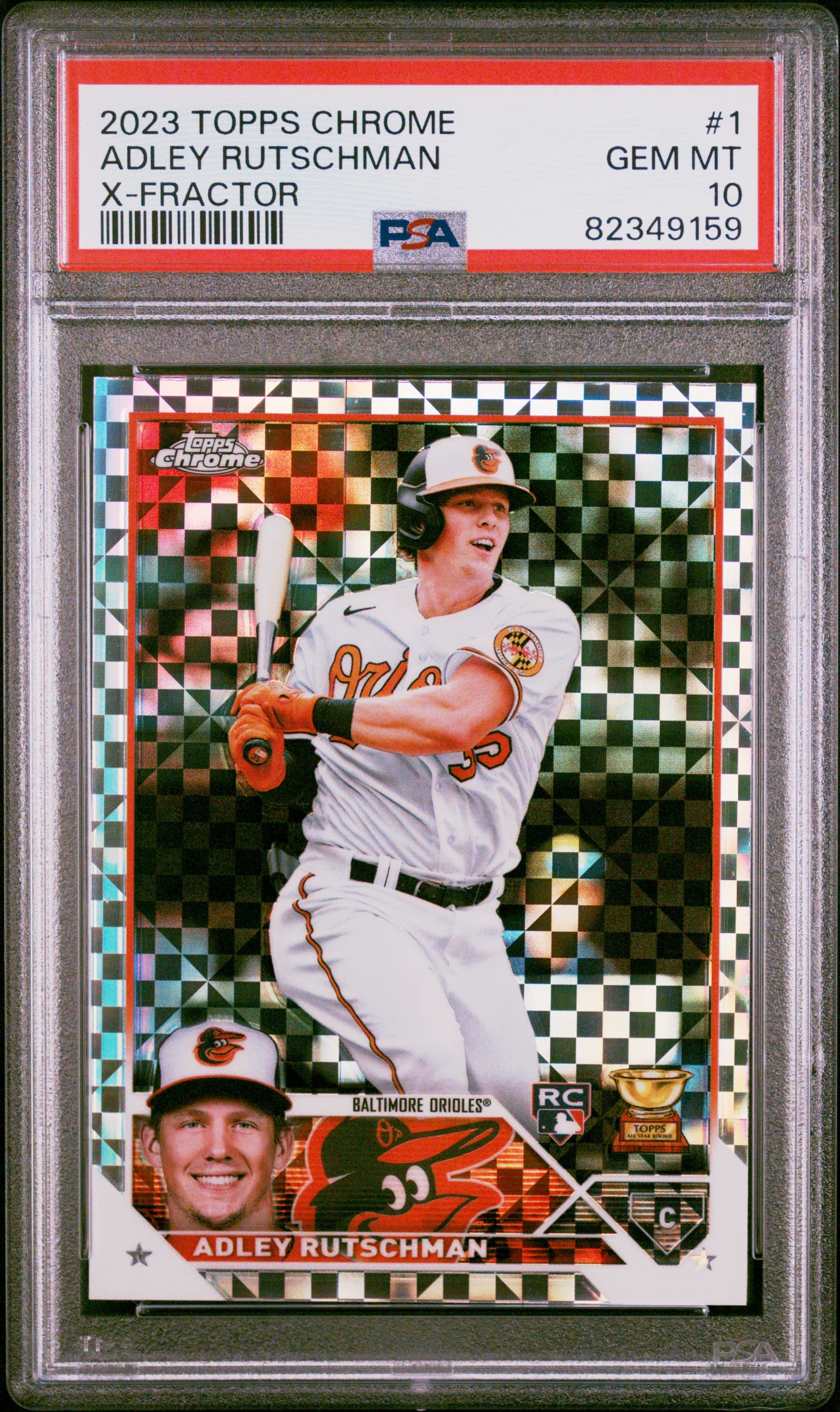 2023 TOPPS CHROME ADLEY RUTSCHMAN #1 X-FRACTOR GEM MT 10 82349159