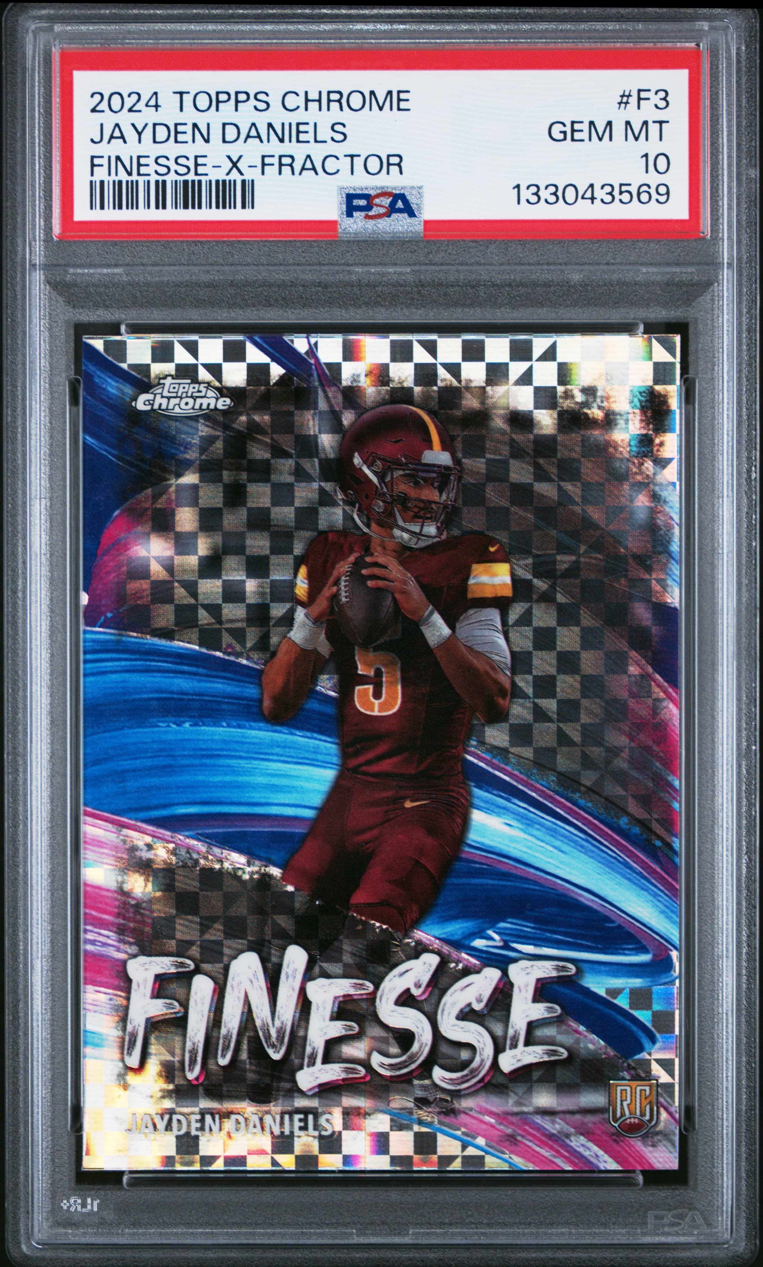 2024 TOPPS CHROME FINESSE JAYDEN DANIELS #F3 FINESSE-X-FRACTOR GEM MT 10 133043569