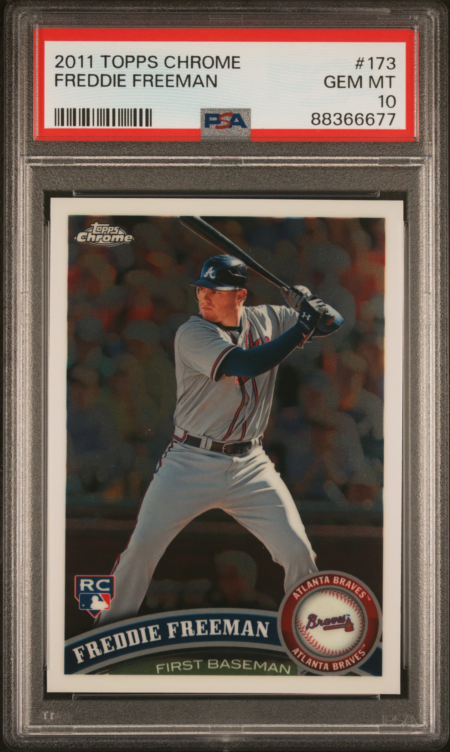 2011 TOPPS CHROME FREDDIE FREEMAN #173 GEM MT 10 88366677