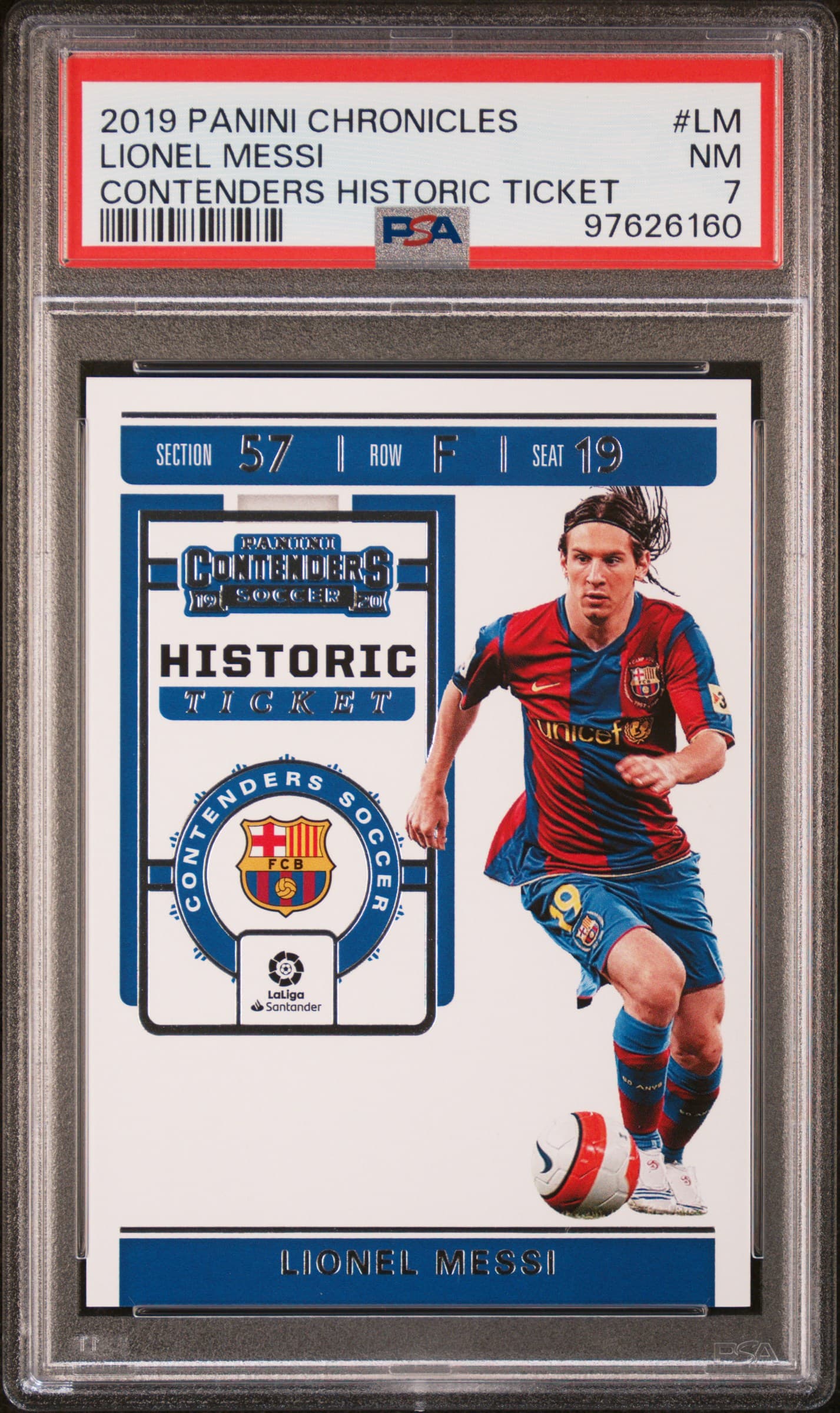 2019 PANINI CHRONICLES CONTENDERS HISTORIC TICKET LIONEL MESSI #LM CONTENDERS HISTORIC TICKET NM 7 97626160