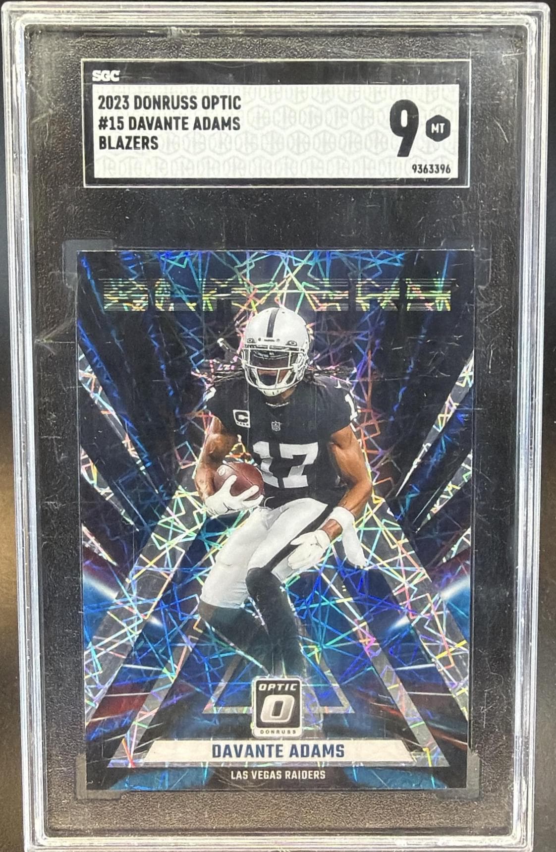 2023 Donruss Optic Davante Adams Blazers #15 SGC 9