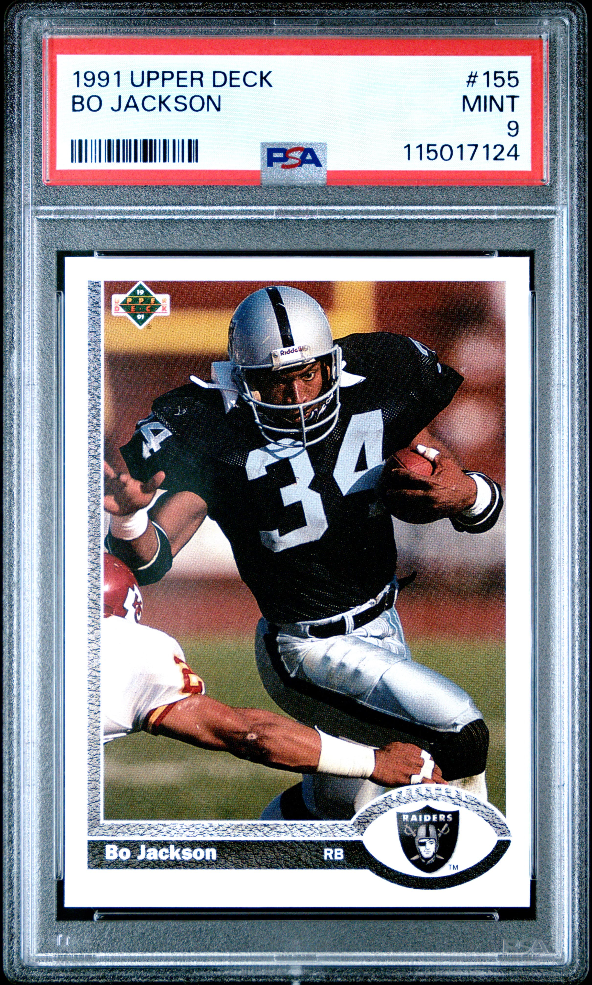 1991 UPPER DECK BO JACKSON #155 MINT 9 115017124
