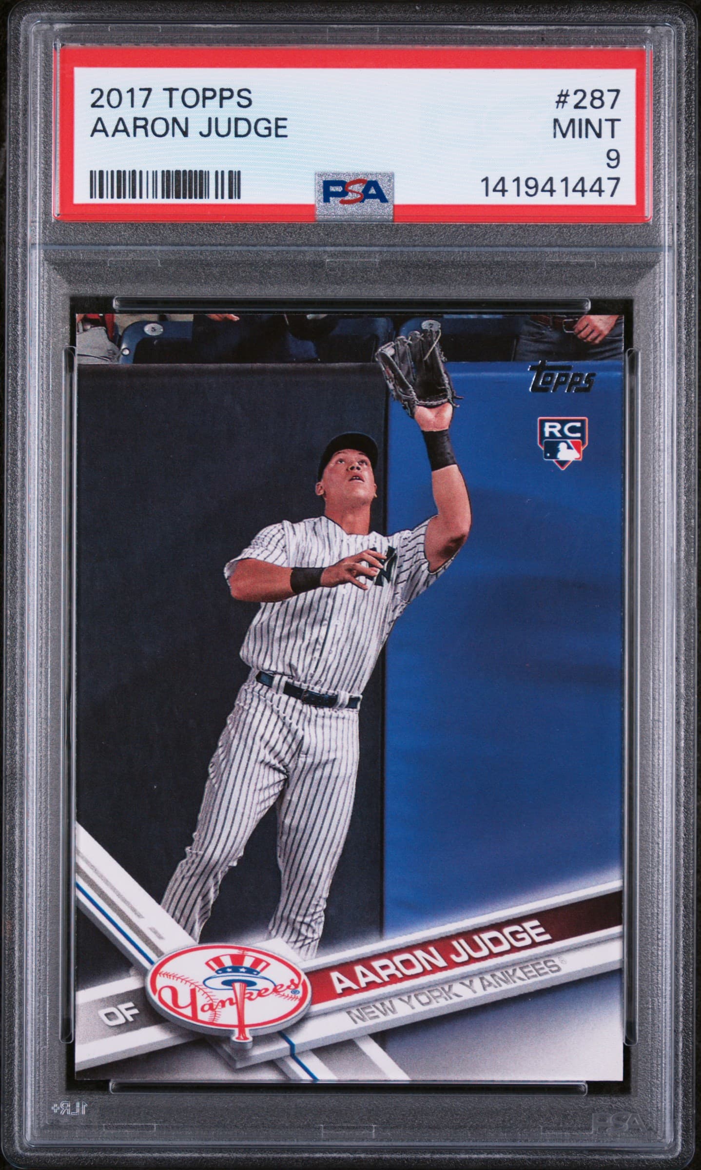 2017 TOPPS AARON JUDGE #287 MINT 9 141941447