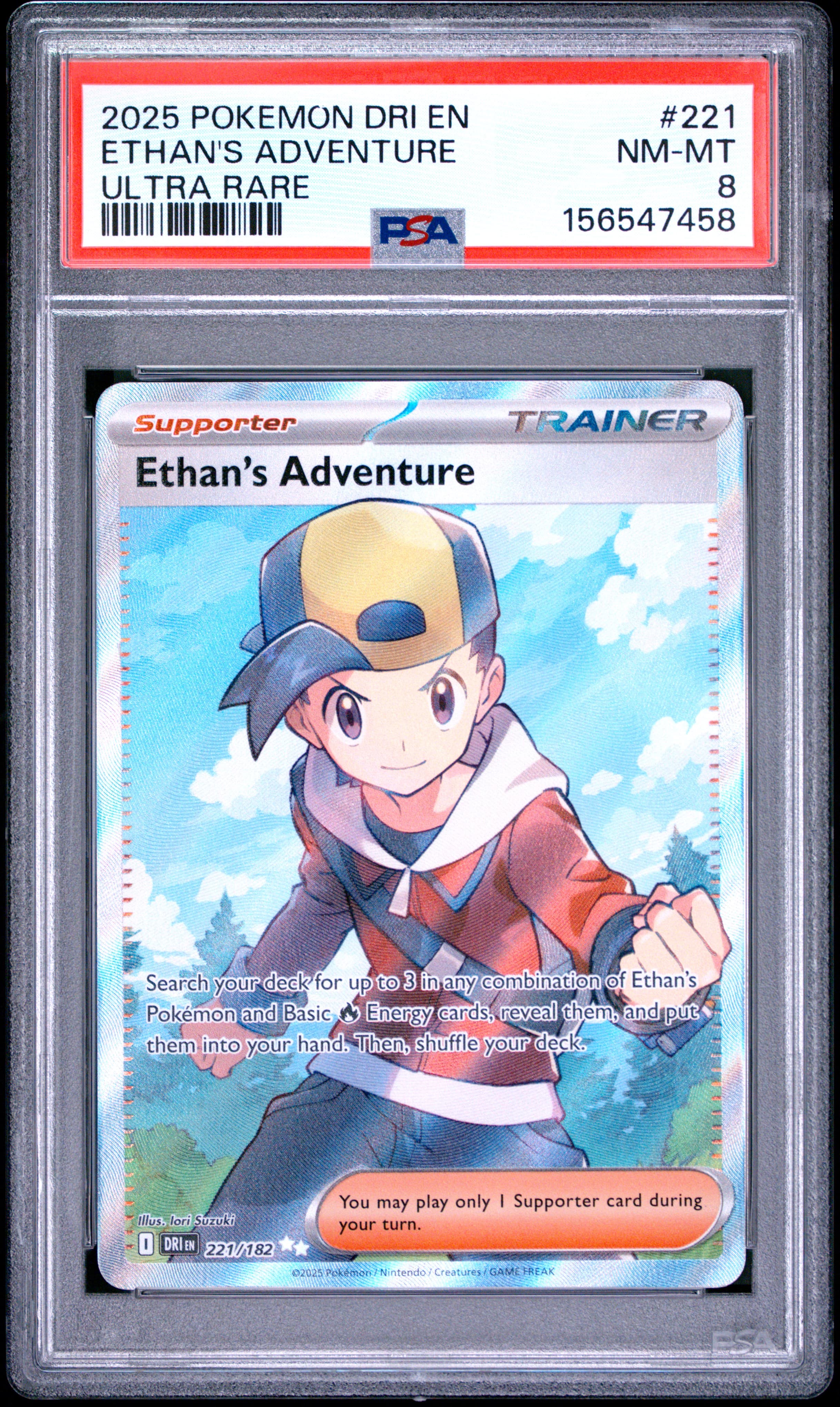 2025 POKEMON DRI EN-DESTINED RIVALS ETHAN'S ADVENTURE #221 ULTRA RARE NM-MT 8 156547458