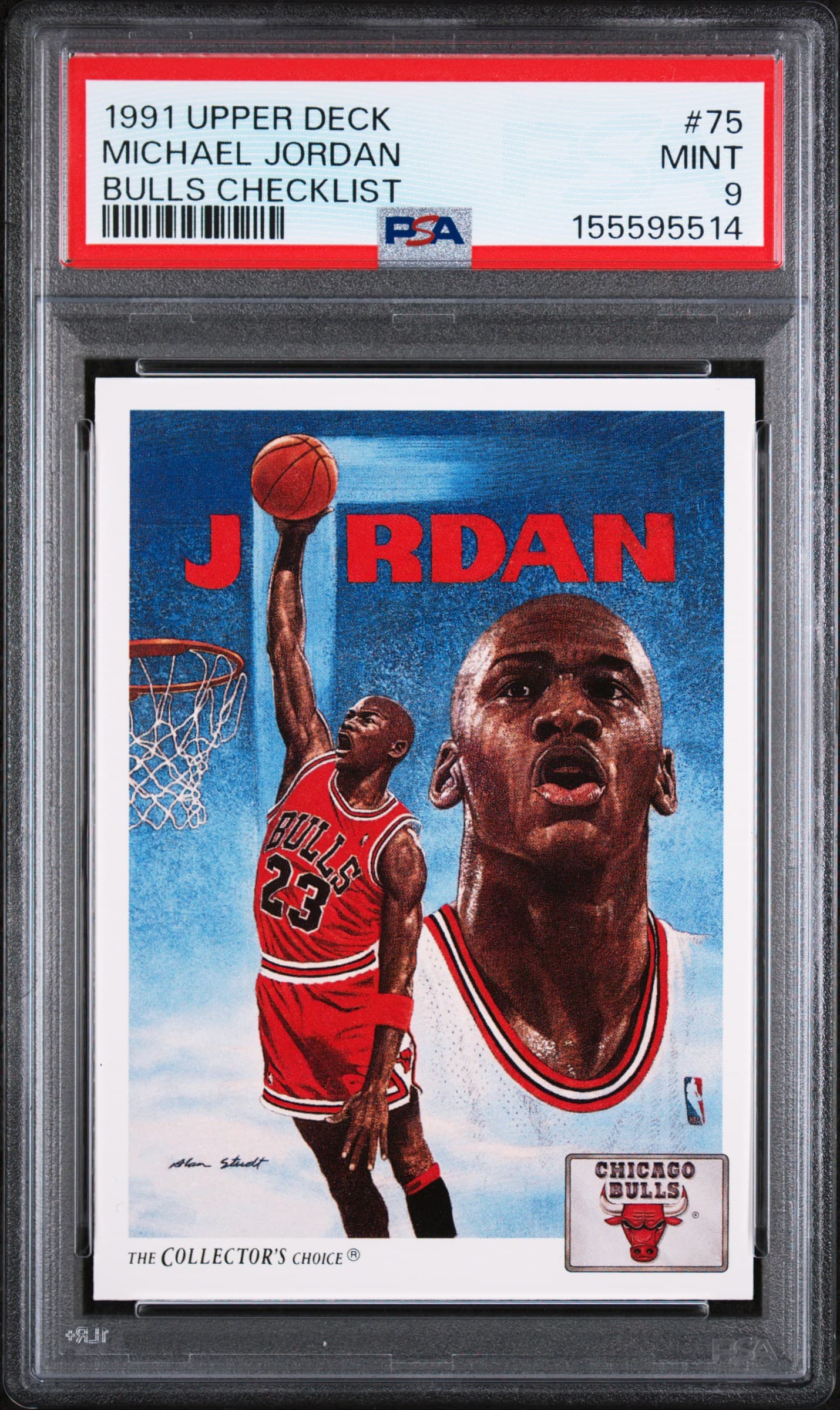 1991 UPPER DECK MICHAEL JORDAN #75 BULLS CHECKLIST MINT 9 155595514
