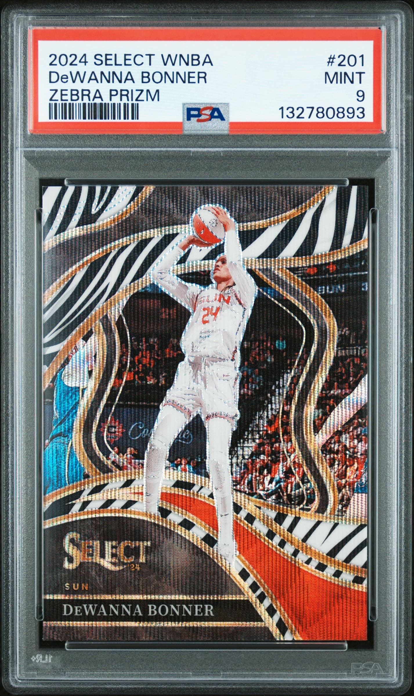 2024 PANINI SELECT WNBA DeWANNA BONNER #201 ZEBRA PRIZM MINT 9 132780893