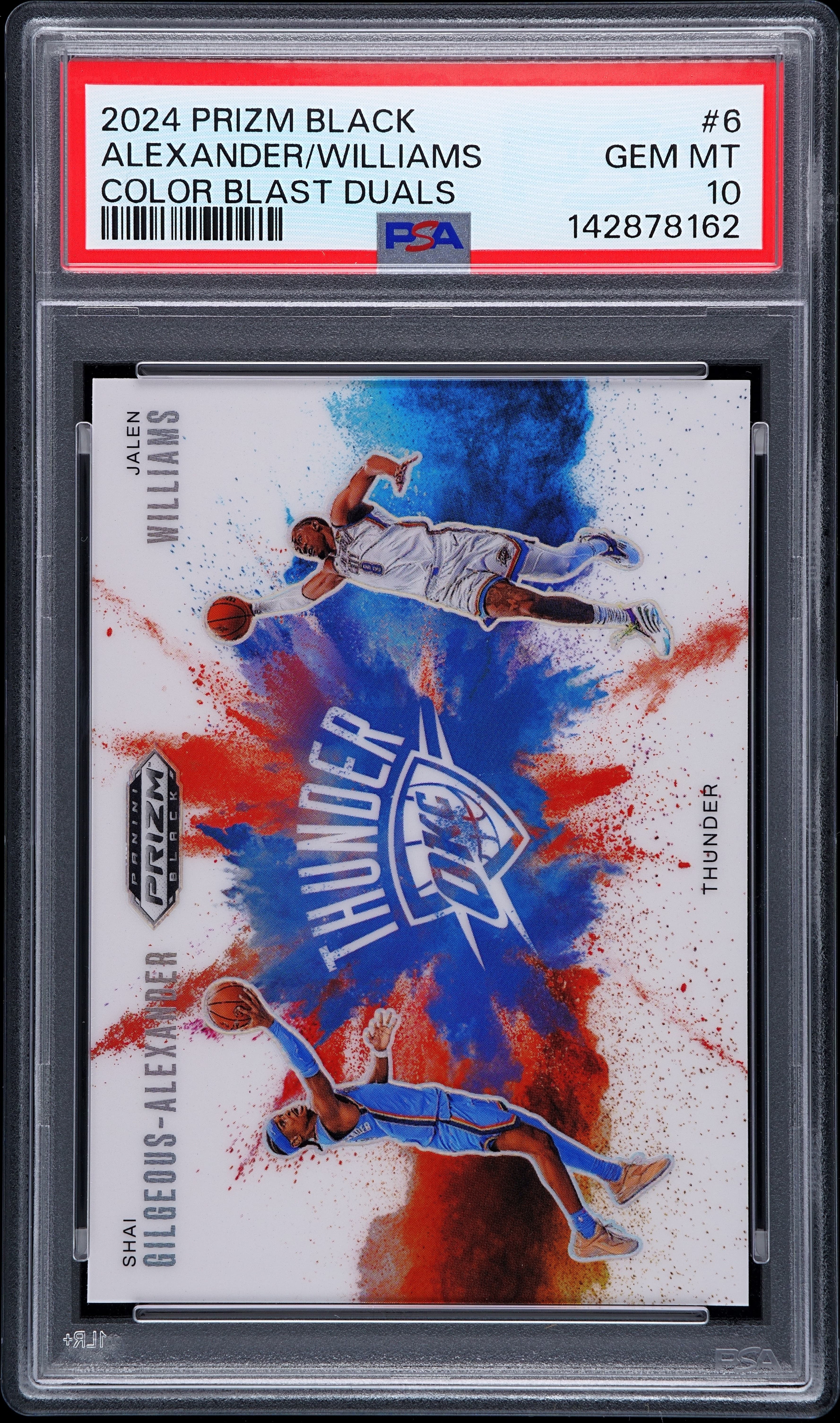 2024 PANINI PRIZM BLACK COLOR BLAST DUALS ALEXANDER/WILLIAMS #6 GEM MT 10 142878162