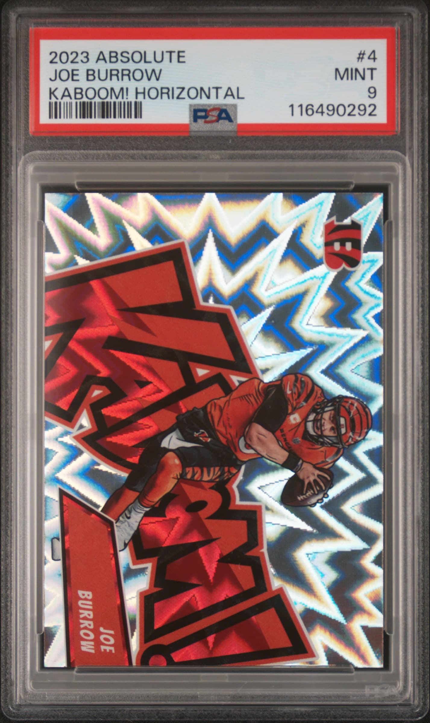 2023 PANINI ABSOLUTE KABOOM! HORIZONTAL JOE BURROW #4 MINT 9 116490292