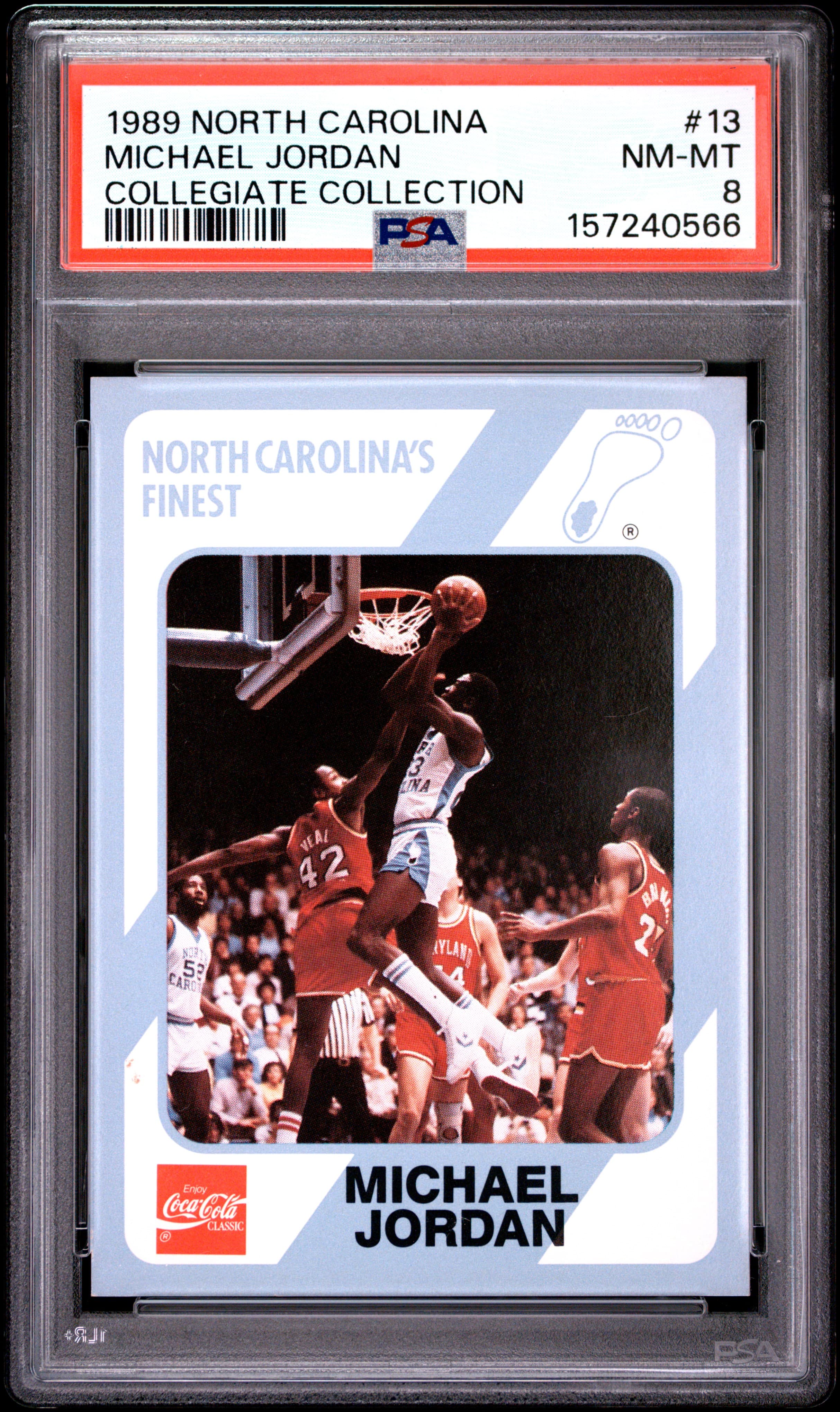 1989 COLLEGIATE COLLECTION NORTH CAROLINA MICHAEL JORDAN #13 COLLEGIATE COLLECTION NM-MT 8 157240566