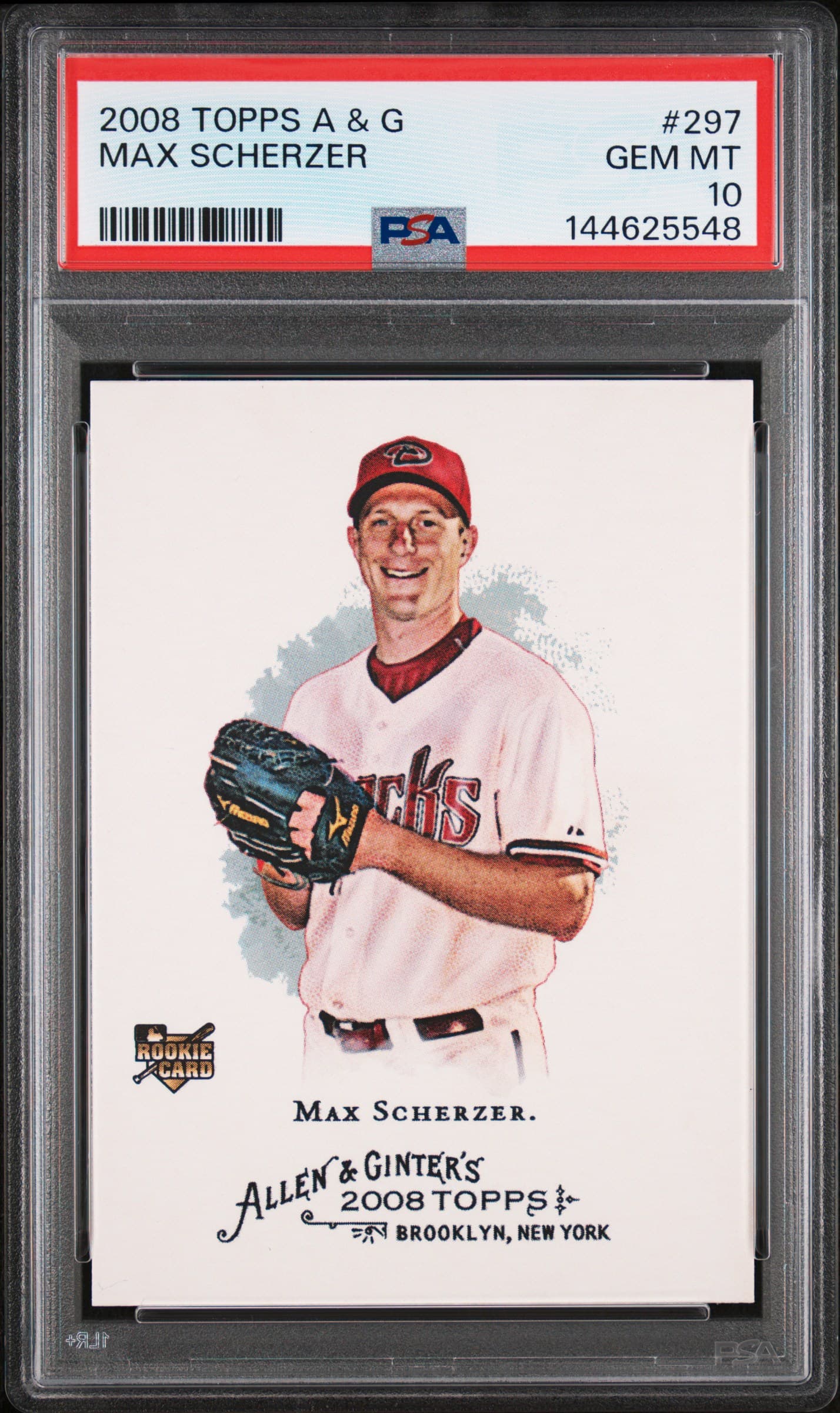 2008 TOPPS ALLEN & GINTER MAX SCHERZER #297 GEM MT 10 144625548
