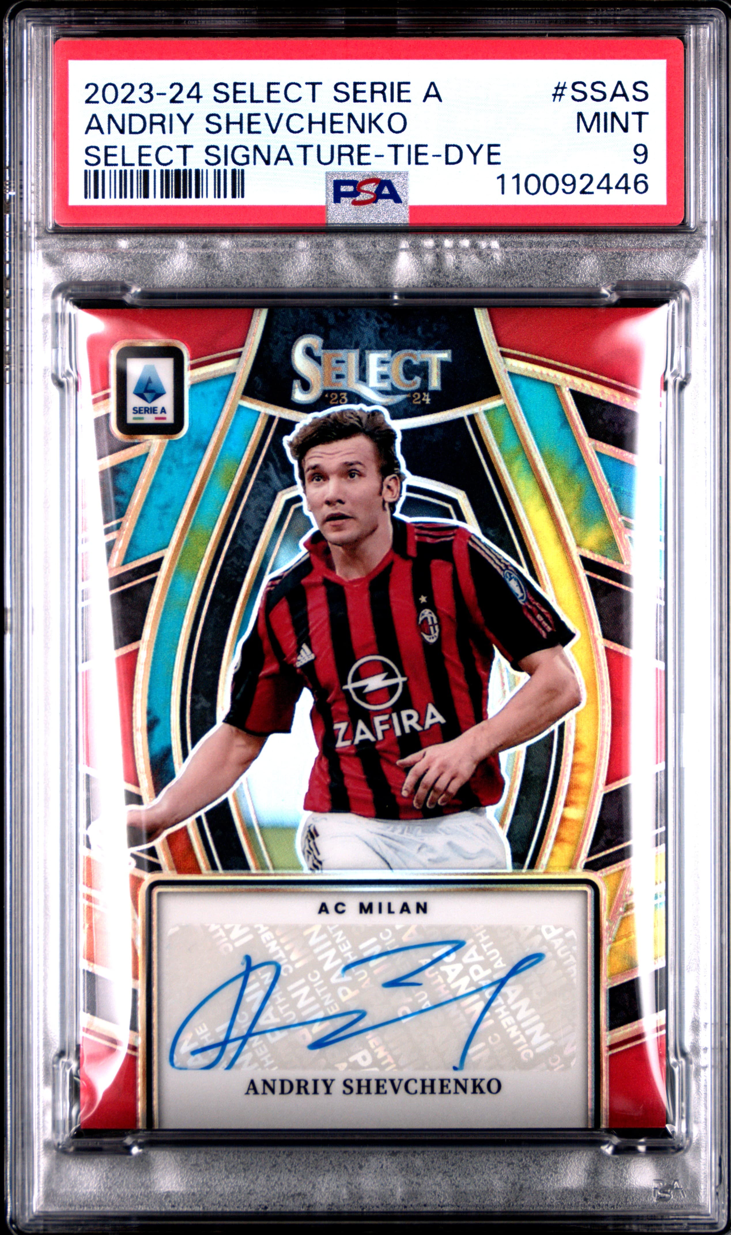 2023-24 PANINI SELECT SERIE A SELECT SIGNATURES ANDRIY SHEVCHENKO #SSAS SELECT SIGNATURE-TIE-DYE MINT 9 110092446