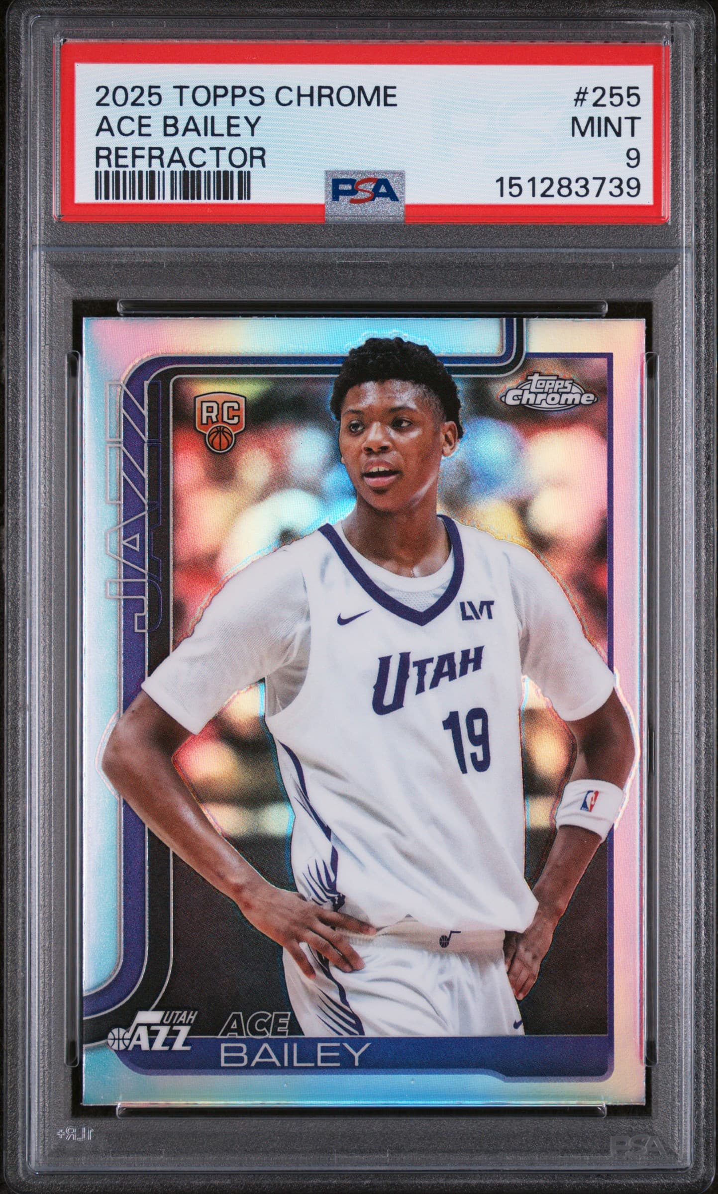2025 TOPPS CHROME ACE BAILEY #255 REFRACTOR MINT 9 151283739