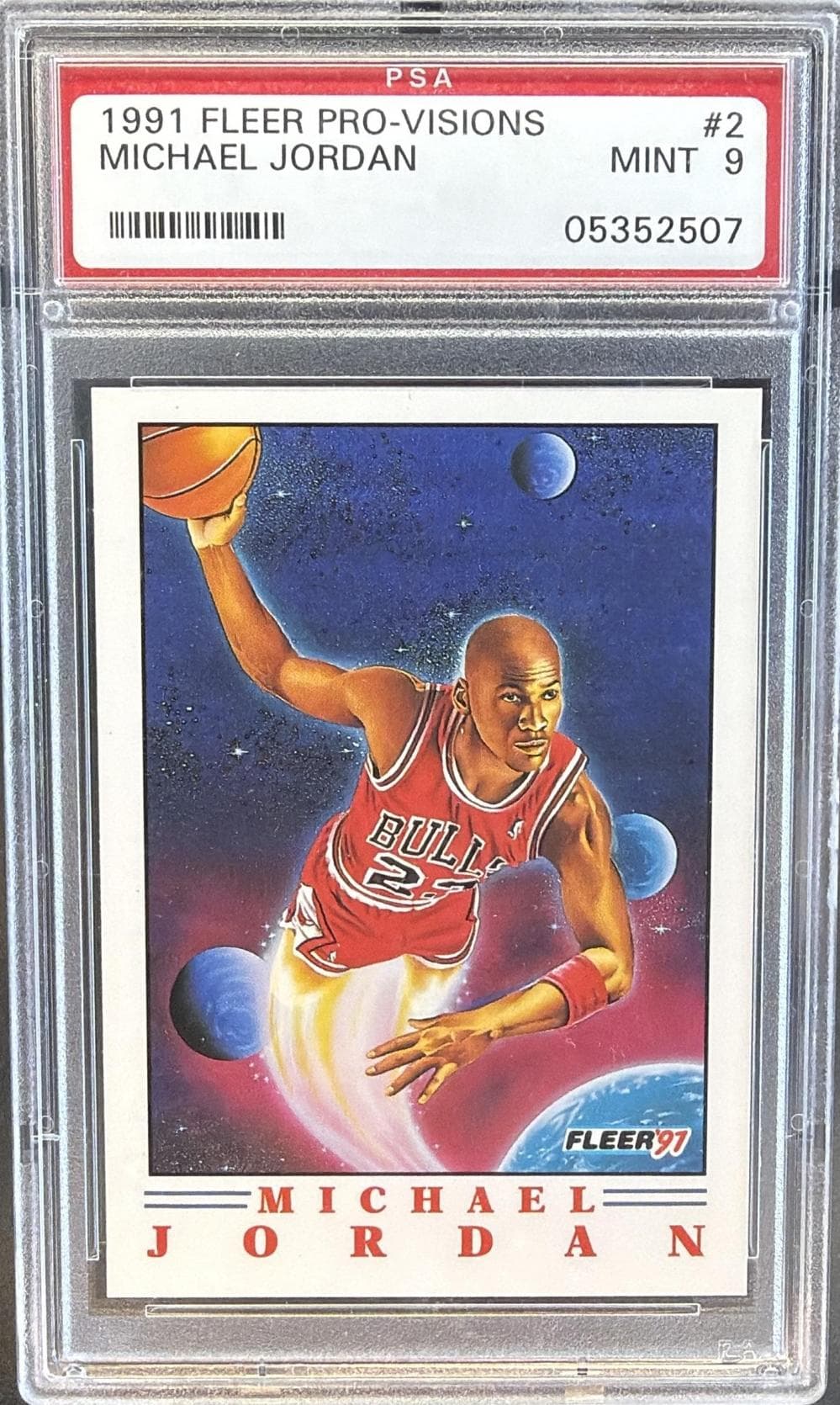 1991 FLEER PRO-VISIONS MICHAEL JORDAN #2 MINT 9 05352507