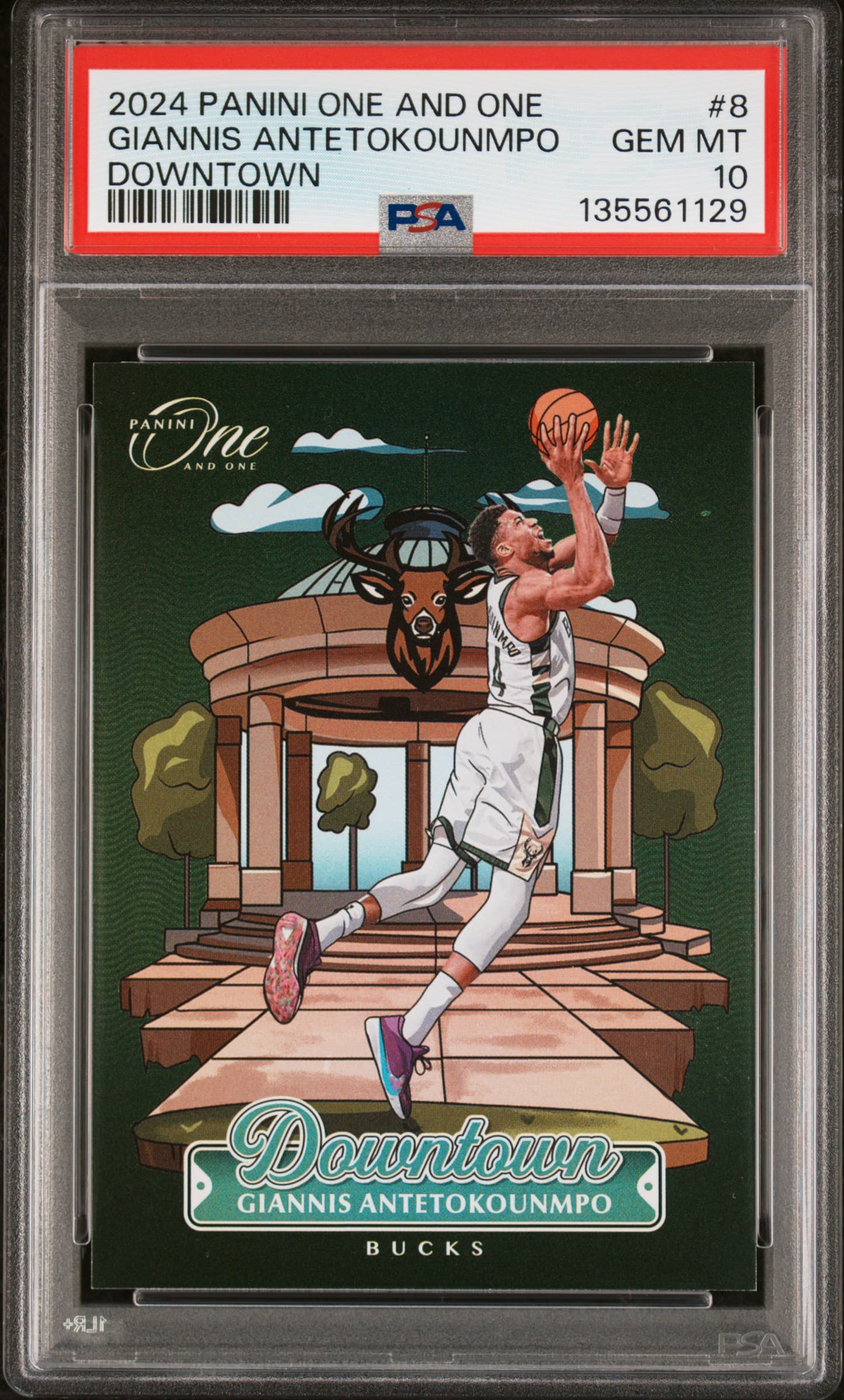 2024 PANINI ONE AND ONE DOWNTOWN GIANNIS ANTETOKOUNMPO #8 GEM MT 10 135561129