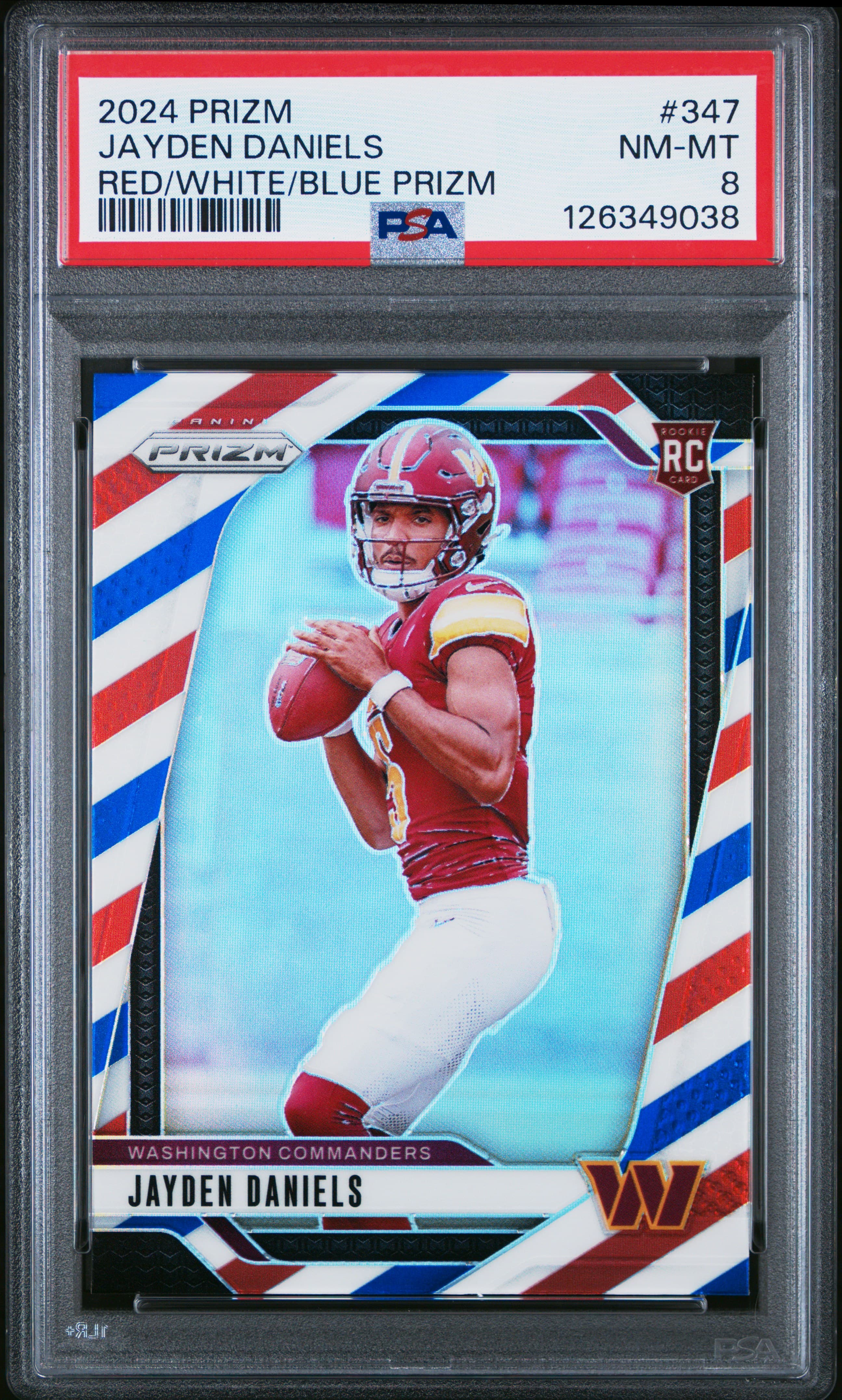 2024 PANINI PRIZM JAYDEN DANIELS #347 RED/WHITE/BLUE PRIZM NM-MT 8 126349038