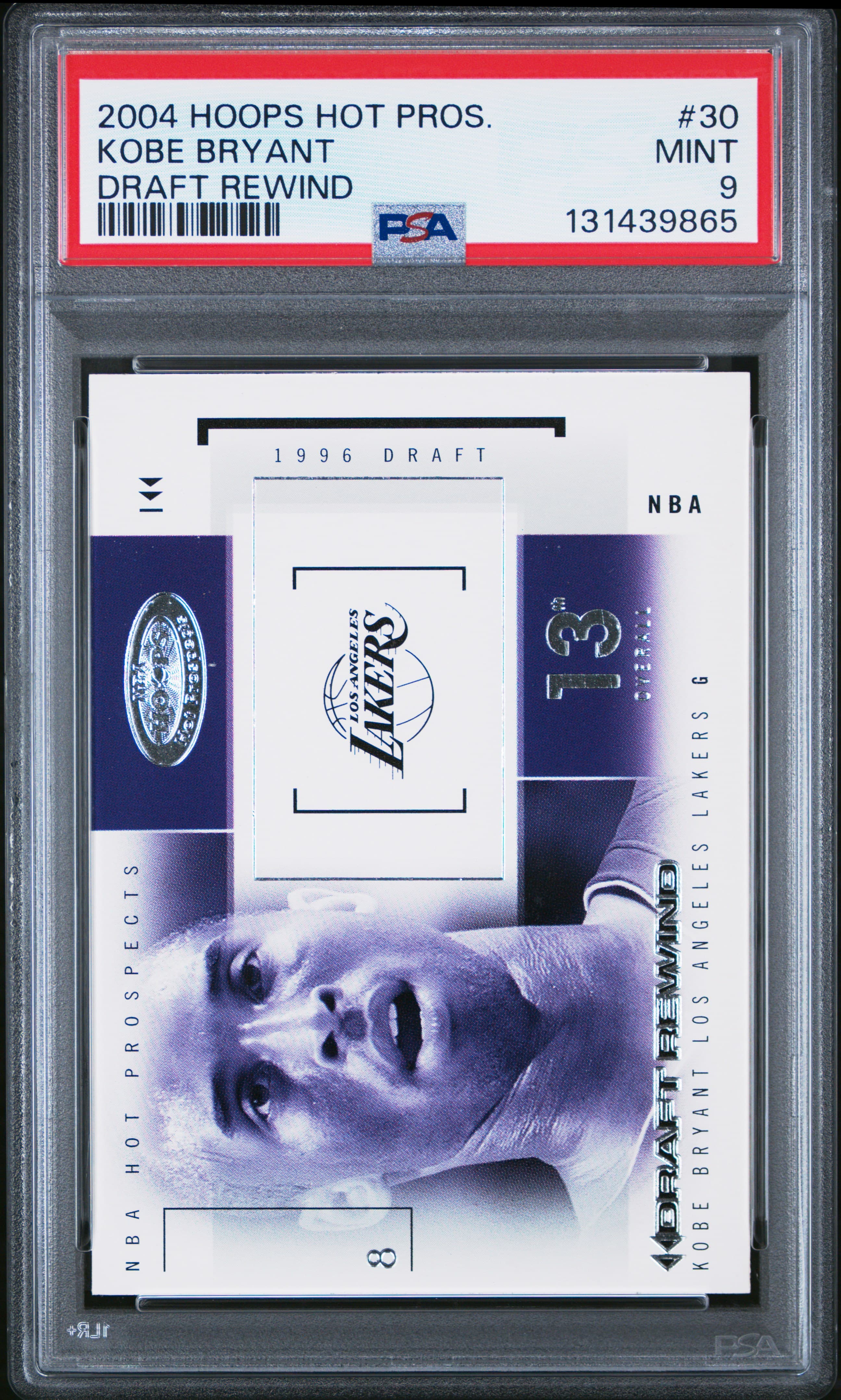 2004 HOOPS HOT PROSPECTS DRAFT REWIND KOBE BRYANT #30 DRAFT REWIND MINT 9 131439865
