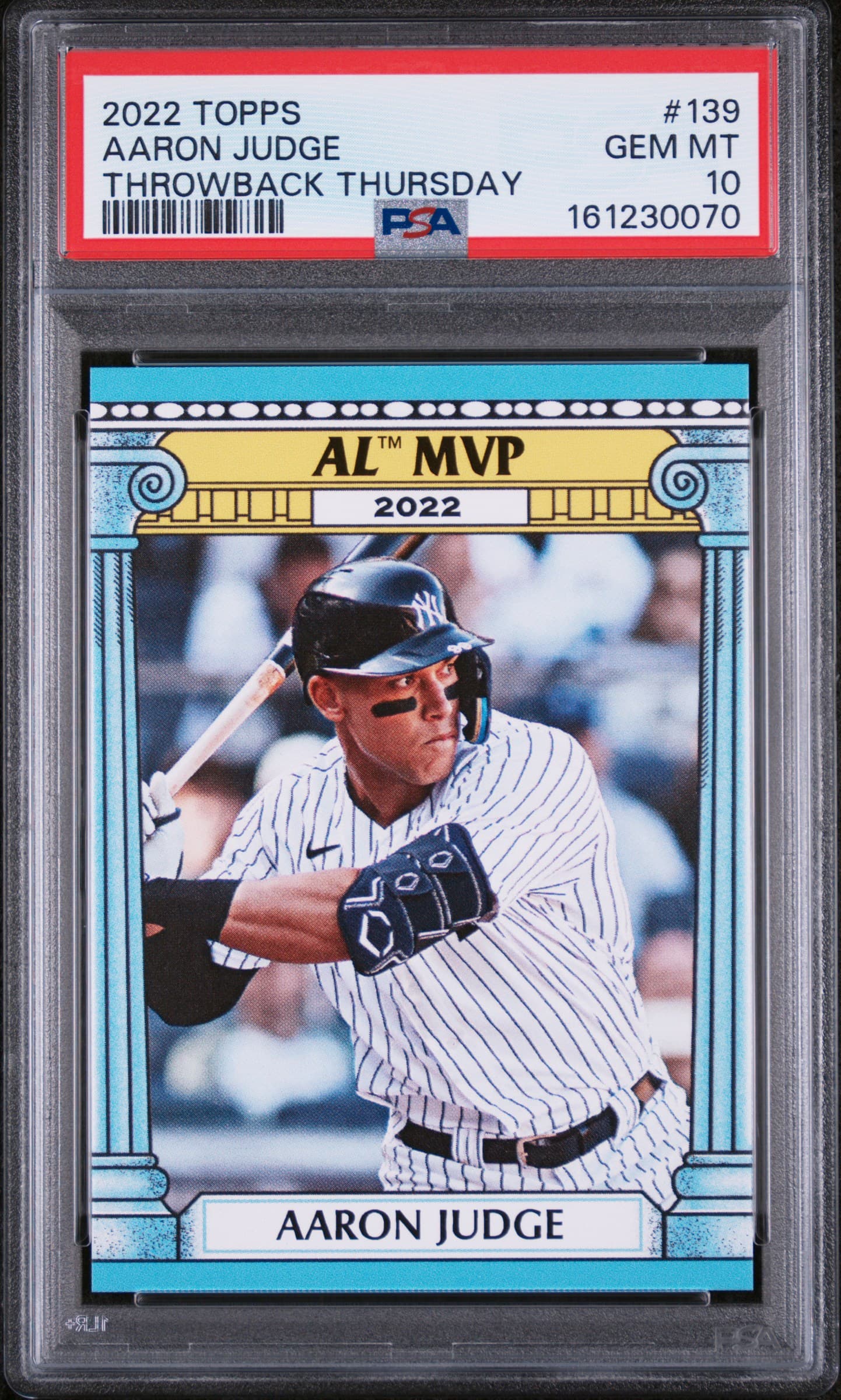 2022 TOPPS THROWBACK THURSDAY AARON JUDGE #139 THROWBACK THURSDAY GEM MT 10 161230070