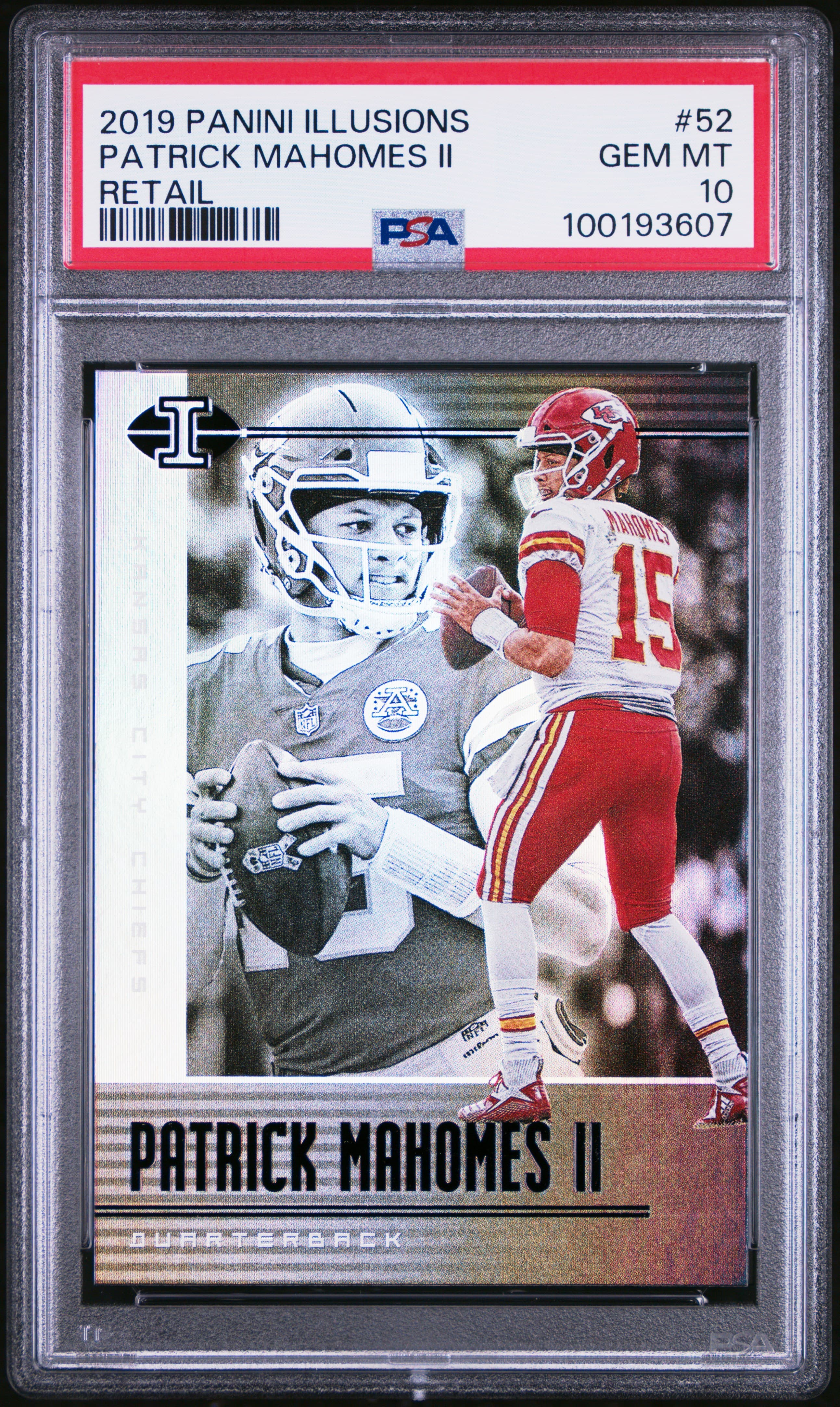 2019 PANINI ILLUSIONS PATRICK MAHOMES II #52 RETAIL GEM MT 10 100193607