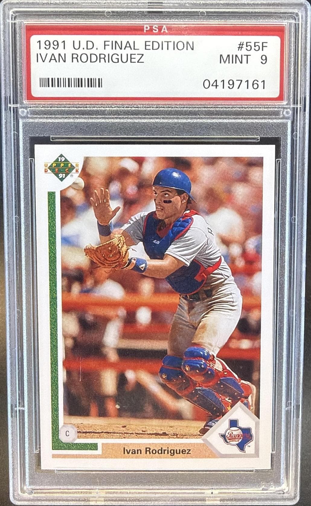 1991 UPPER DECK FINAL EDITION IVAN RODRIGUEZ #55F MINT 9 04197161