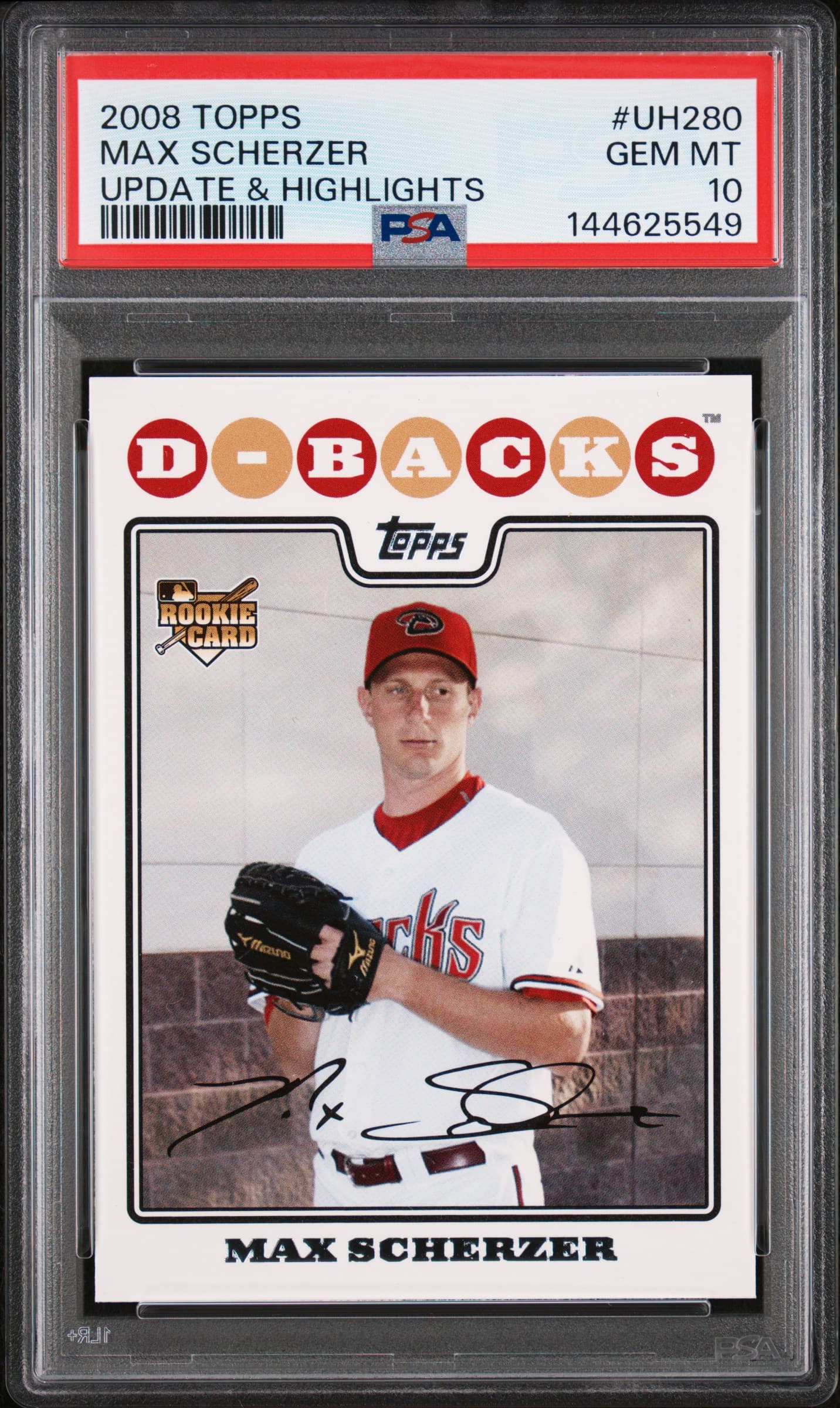 2008 TOPPS UPDATE & HIGHLIGHTS MAX SCHERZER #UH280 UPDATE & HIGHLIGHTS GEM MT 10 144625549