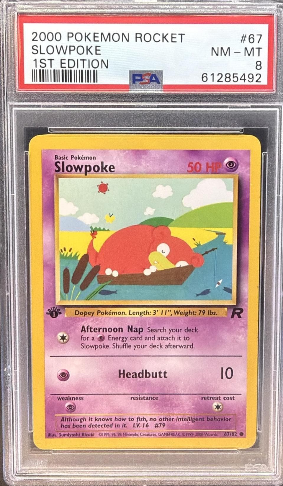 2000 POKEMON ROCKET SLOWPOKE #67 1ST EDITION NM-MT 8 61285492