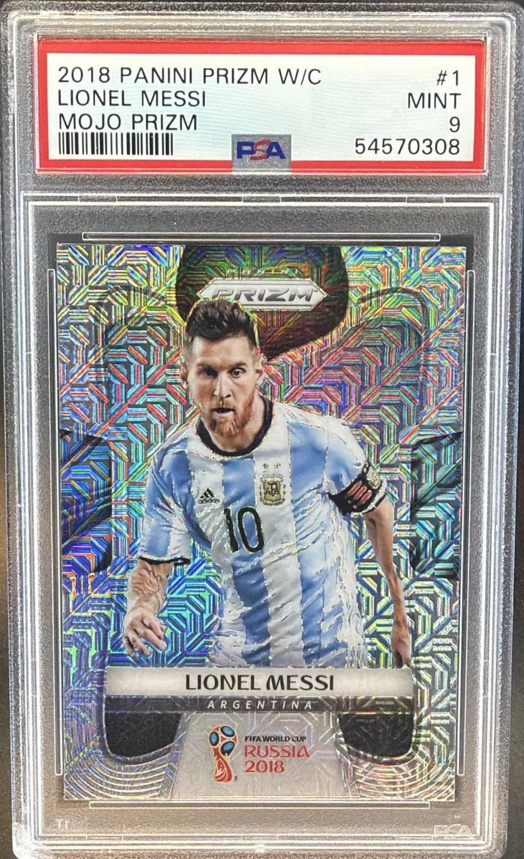 2018 PANINI PRIZM WORLD CUP LIONEL MESSI #1 MOJO PRIZM MINT 9 54570308