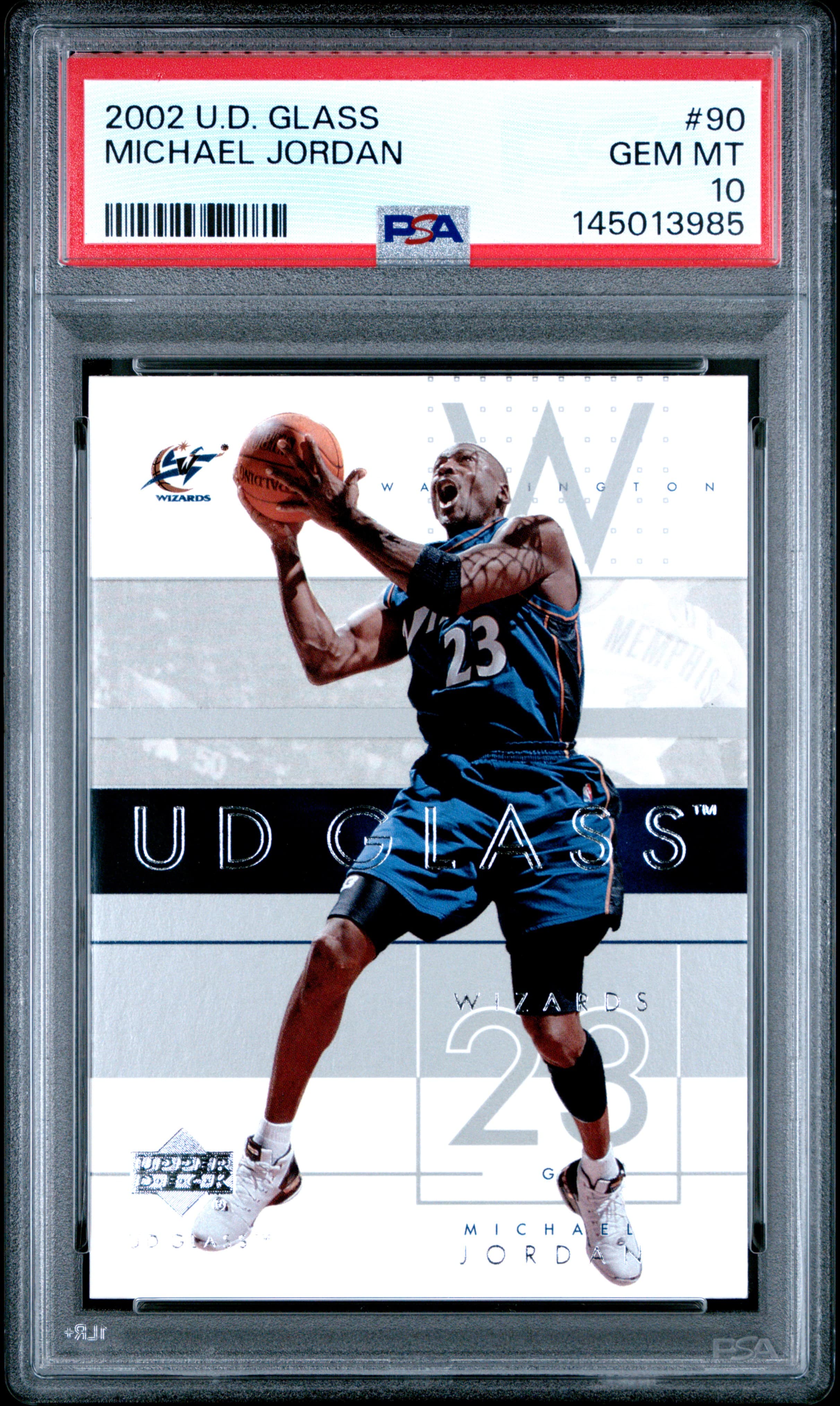2002 UPPER DECK GLASS MICHAEL JORDAN #90 GEM MT 10 145013985