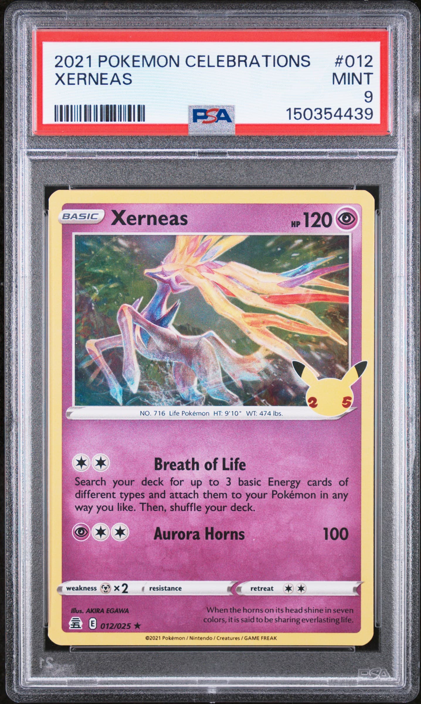 2021 POKEMON CELEBRATIONS XERNEAS #012 MINT 9 150354439