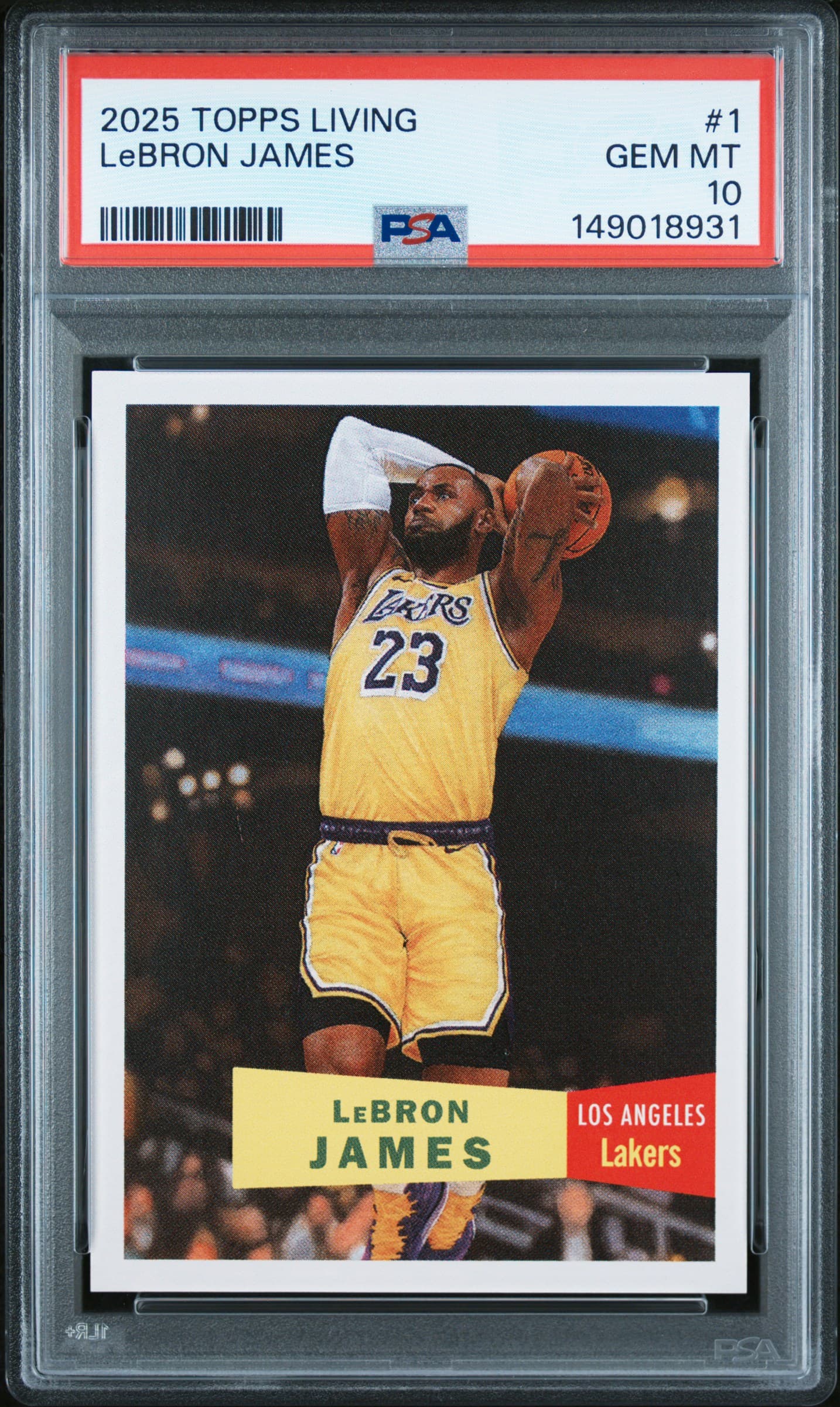 2025 TOPPS LIVING LeBRON JAMES #1 GEM MT 10 149018931