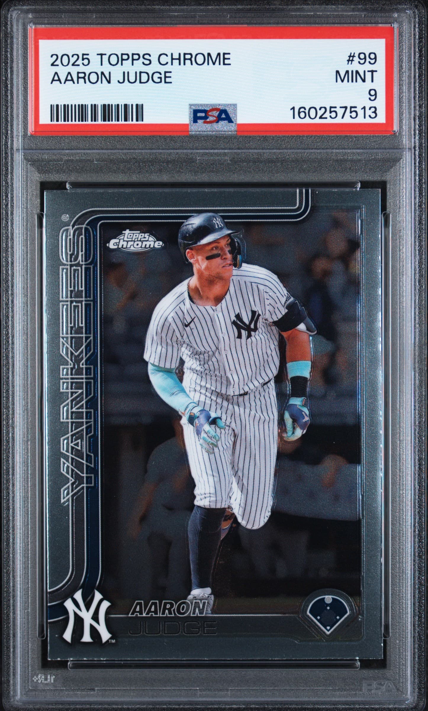 2025 TOPPS CHROME AARON JUDGE #99 MINT 9 160257513