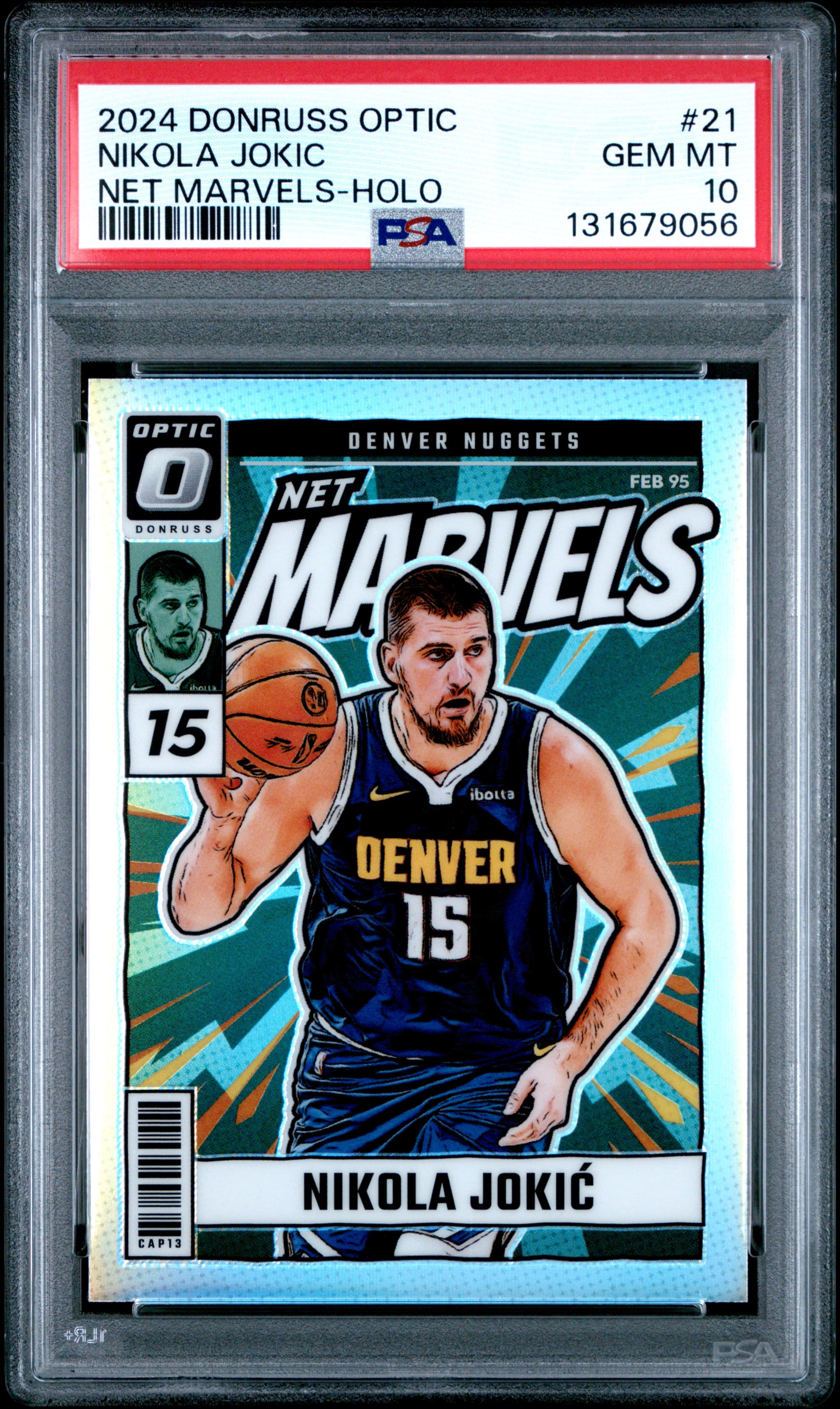 2024 PANINI DONRUSS OPTIC NET MARVELS NIKOLA JOKIC #21 NET MARVELS-HOLO GEM MT 10 131679056