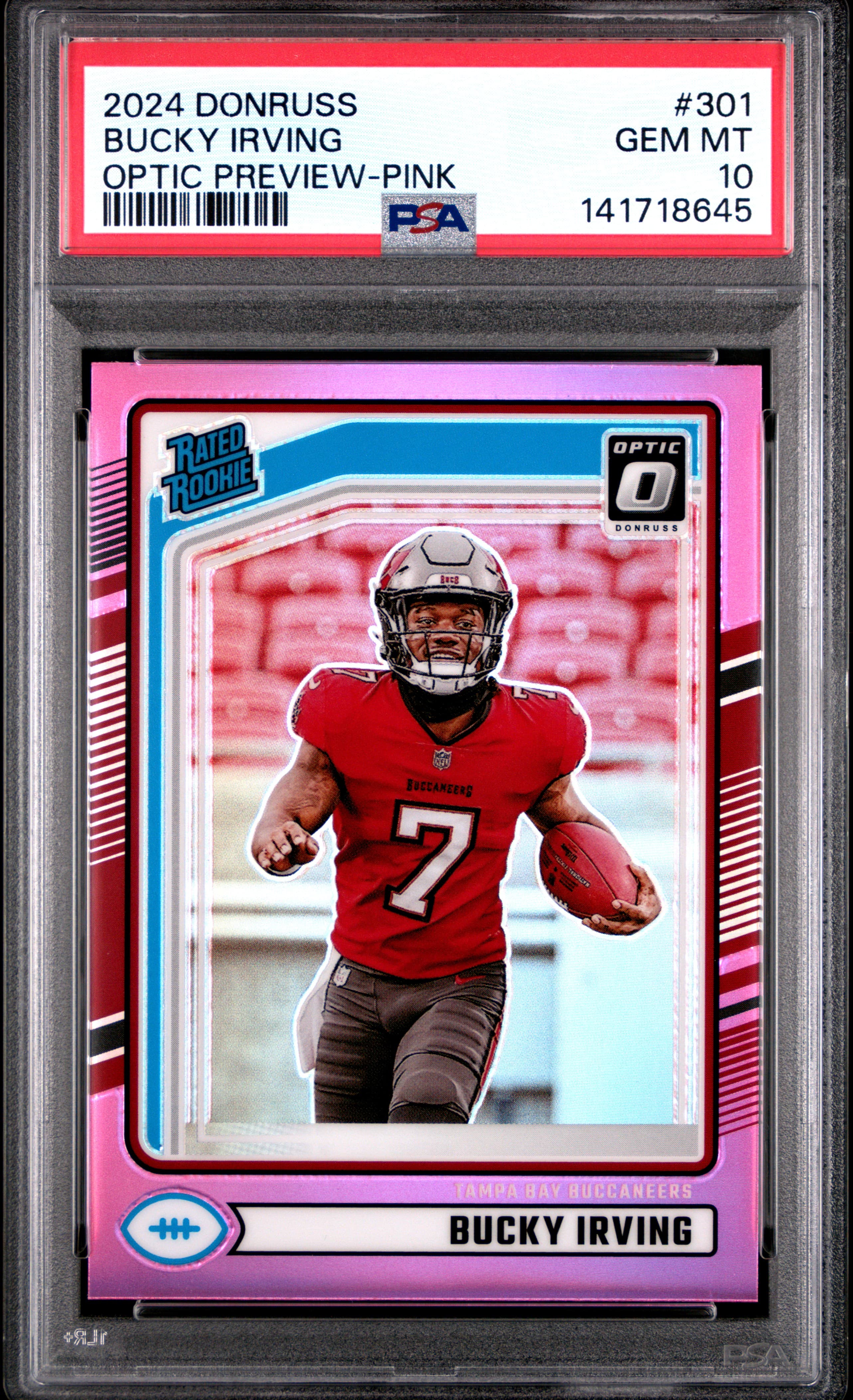 2024 PANINI DONRUSS BUCKY IRVING #301 OPTIC PREVIEW-PINK GEM MT 10 141718645