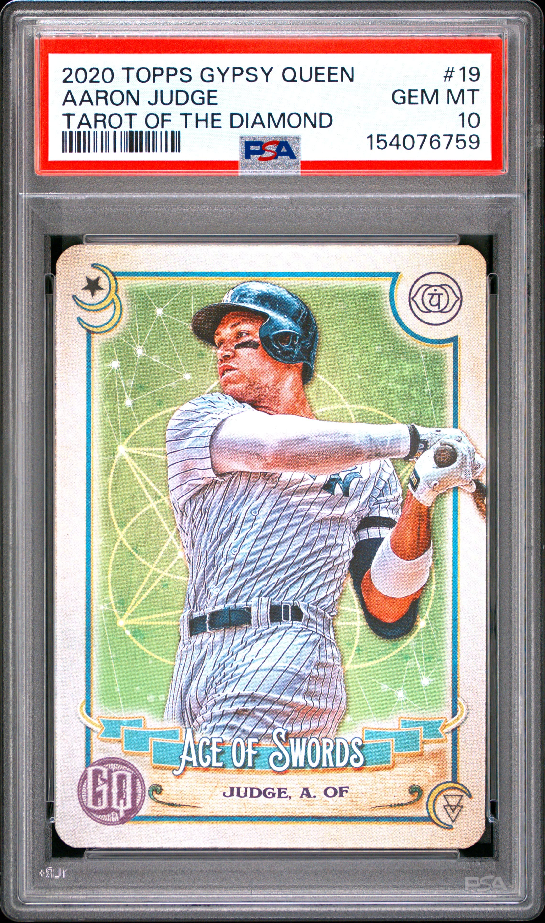 2020 TOPPS GYPSY QUEEN TAROT OF THE DIAMOND AARON JUDGE #19 TAROT OF THE DIAMOND GEM MT 10 154076759