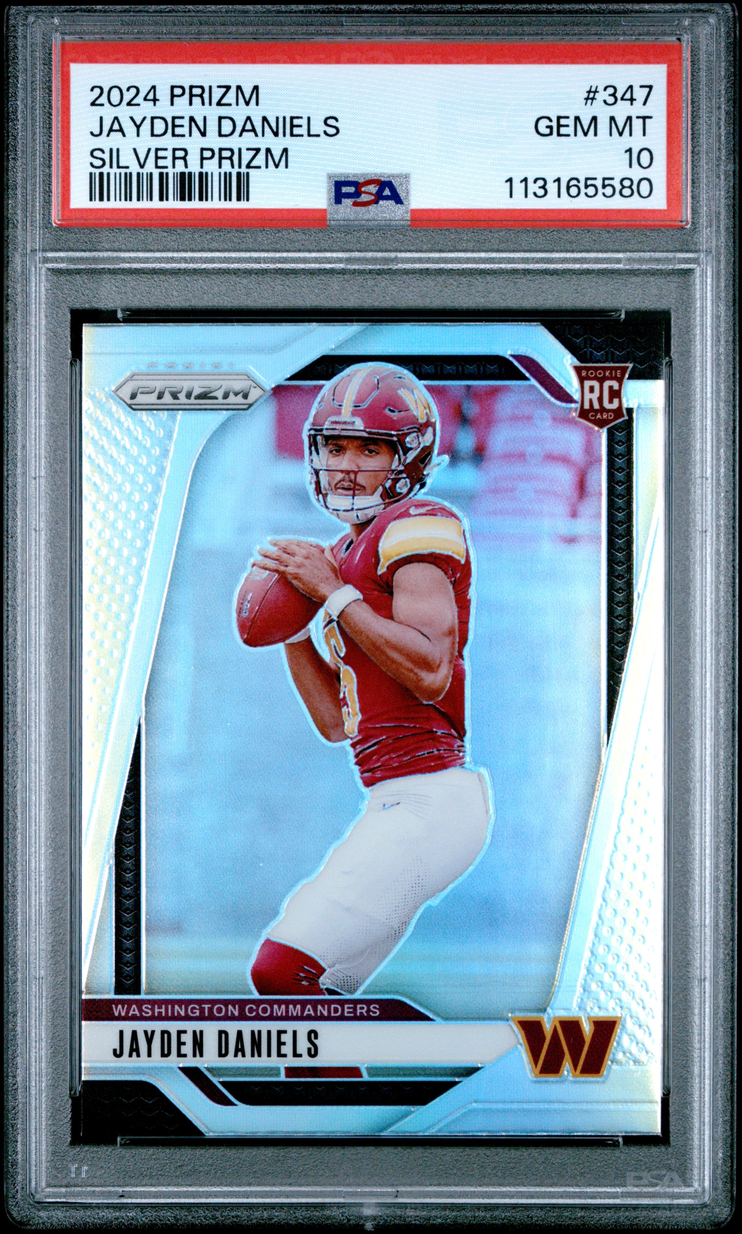 2024 PANINI PRIZM JAYDEN DANIELS #347 SILVER PRIZM GEM MT 10 113165580