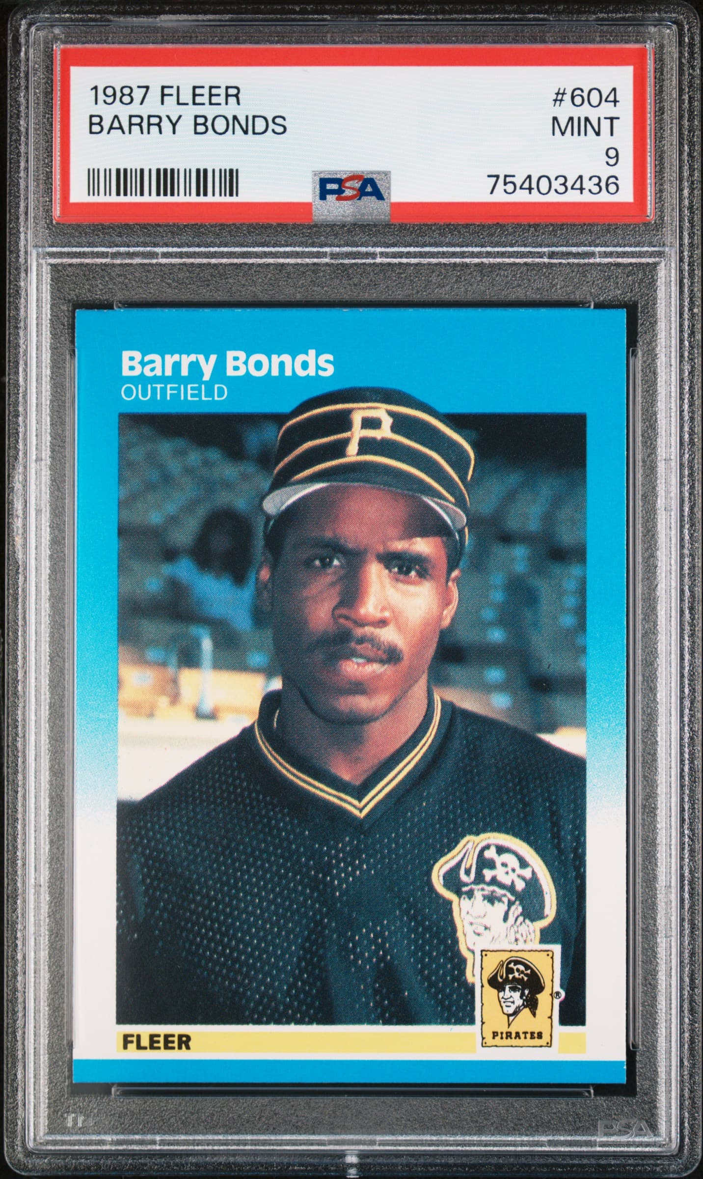 1987 FLEER BARRY BONDS #604 MINT 9 75403436