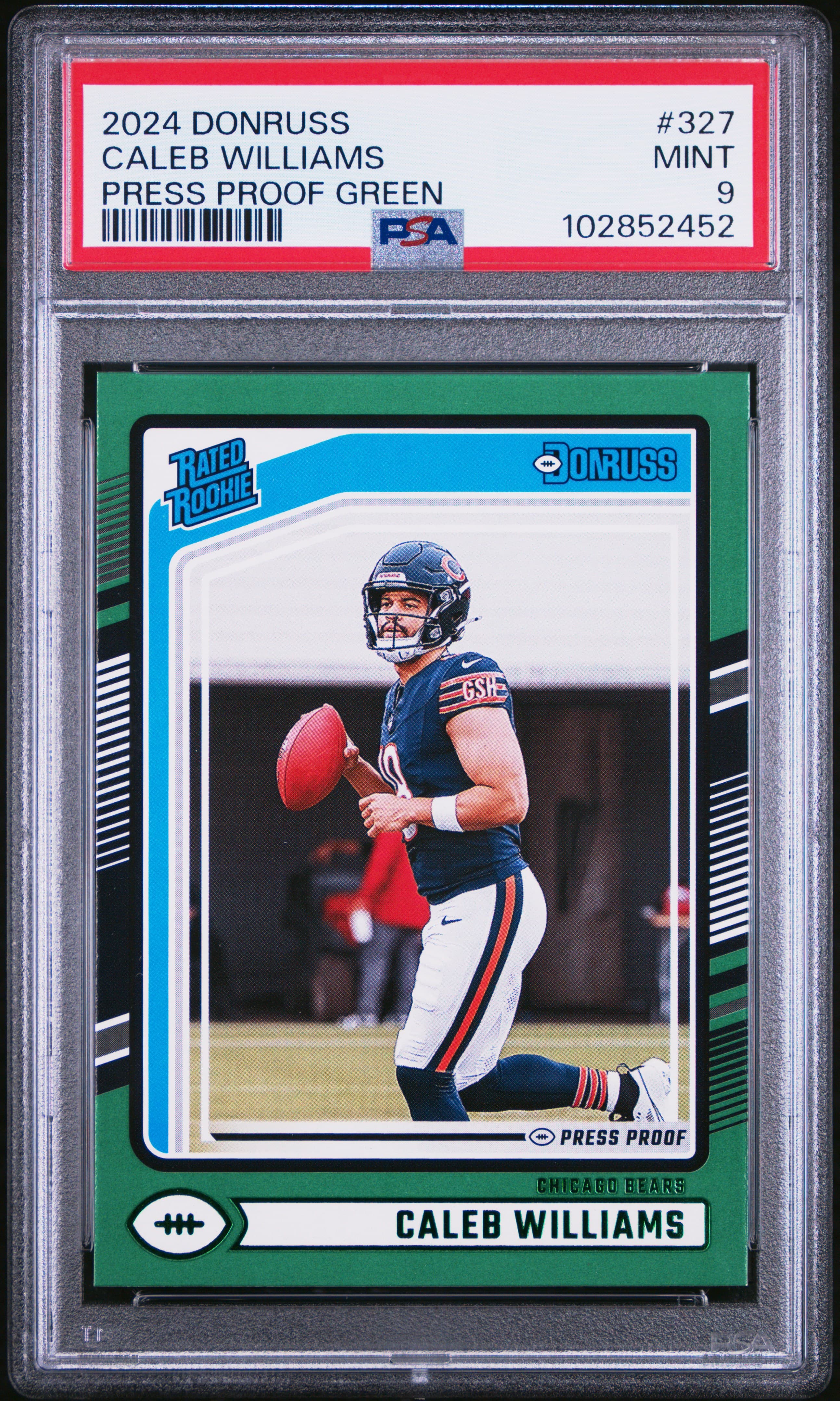 2024 PANINI DONRUSS CALEB WILLIAMS #327 PRESS PROOF GREEN MINT 9 102852452
