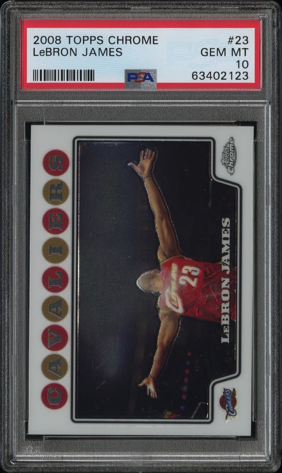 2008 TOPPS CHROME LeBRON JAMES #23 GEM MT 10 63402123