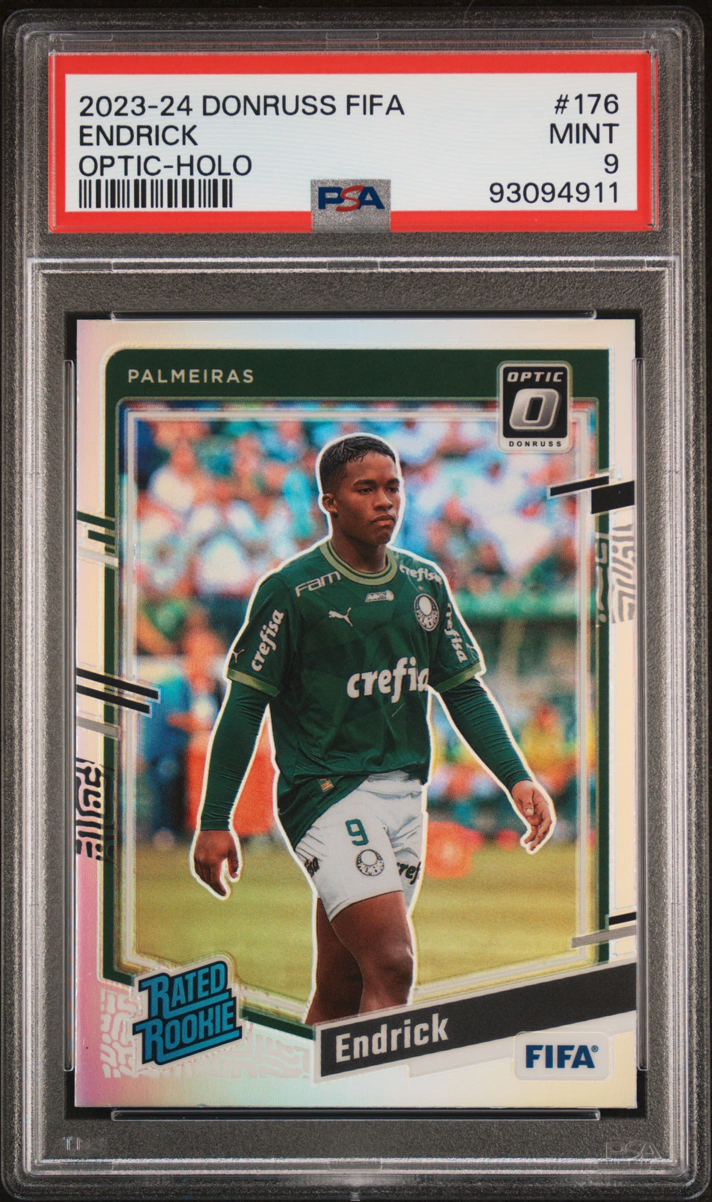 2023-24 PANINI DONRUSS FIFA ENDRICK #176 OPTIC-HOLO MINT 9 93094911