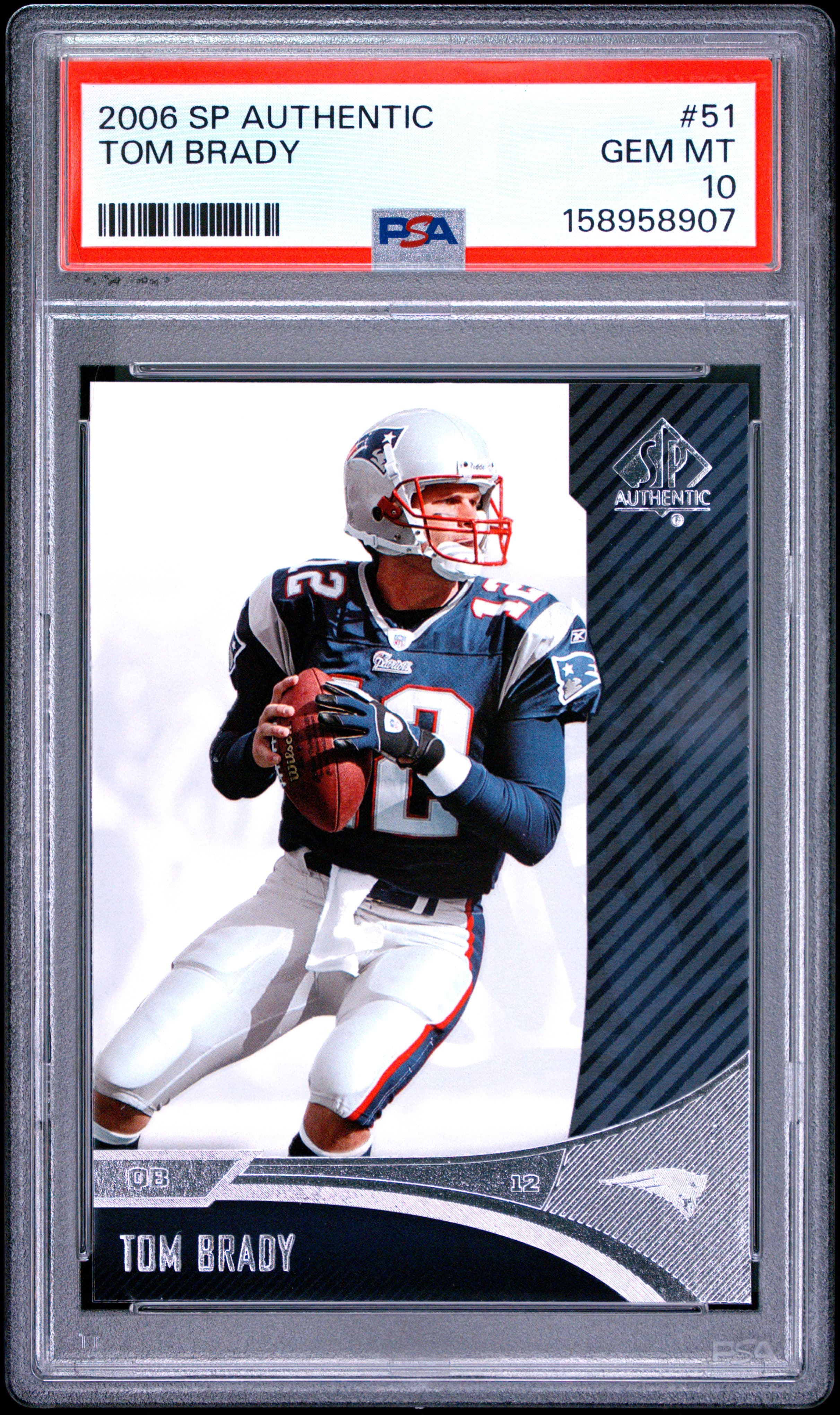 2006 SP AUTHENTIC TOM BRADY #51 GEM MT 10 158958907