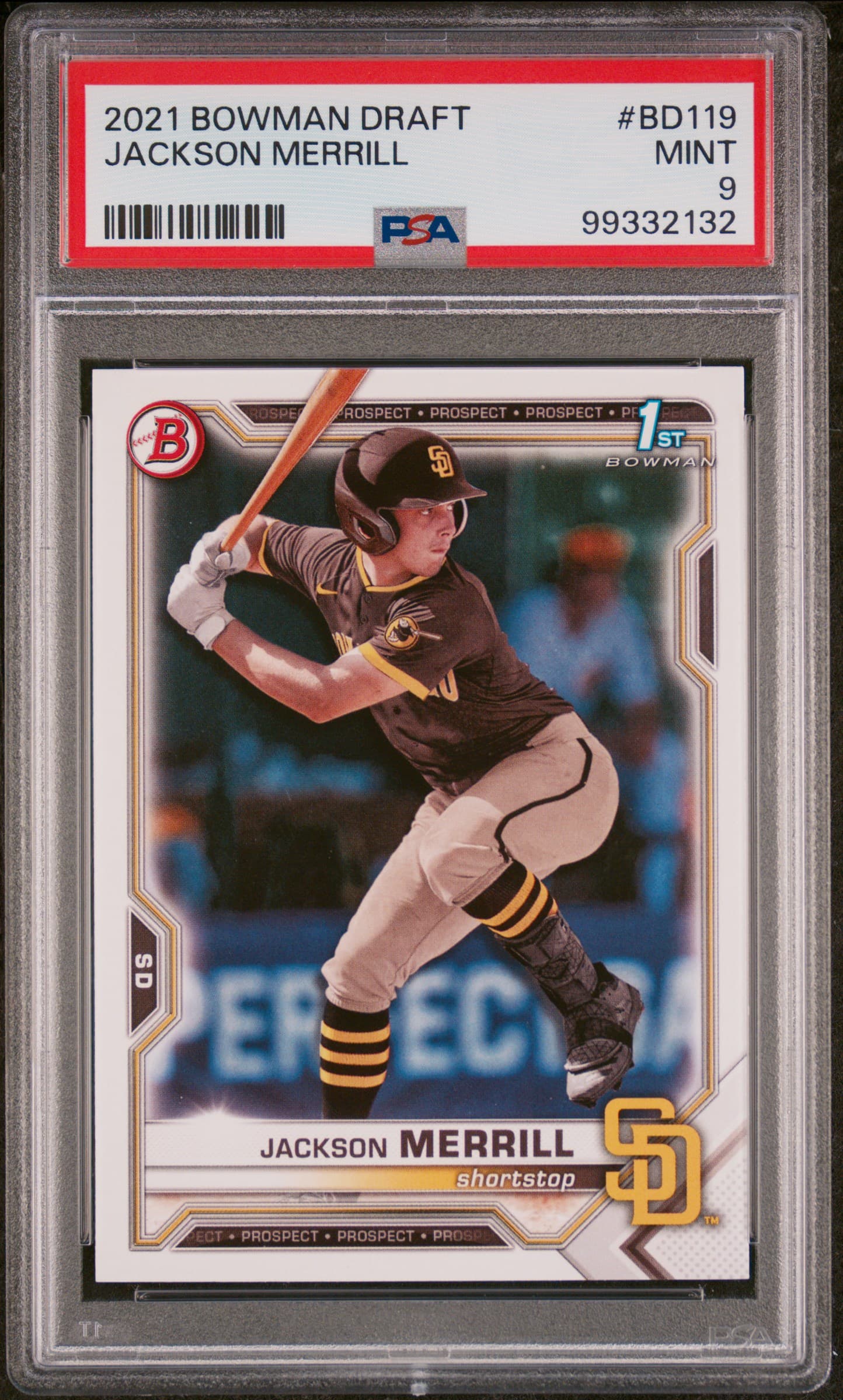 2021 BOWMAN DRAFT JACKSON MERRILL #BD119 MINT 9 99332132