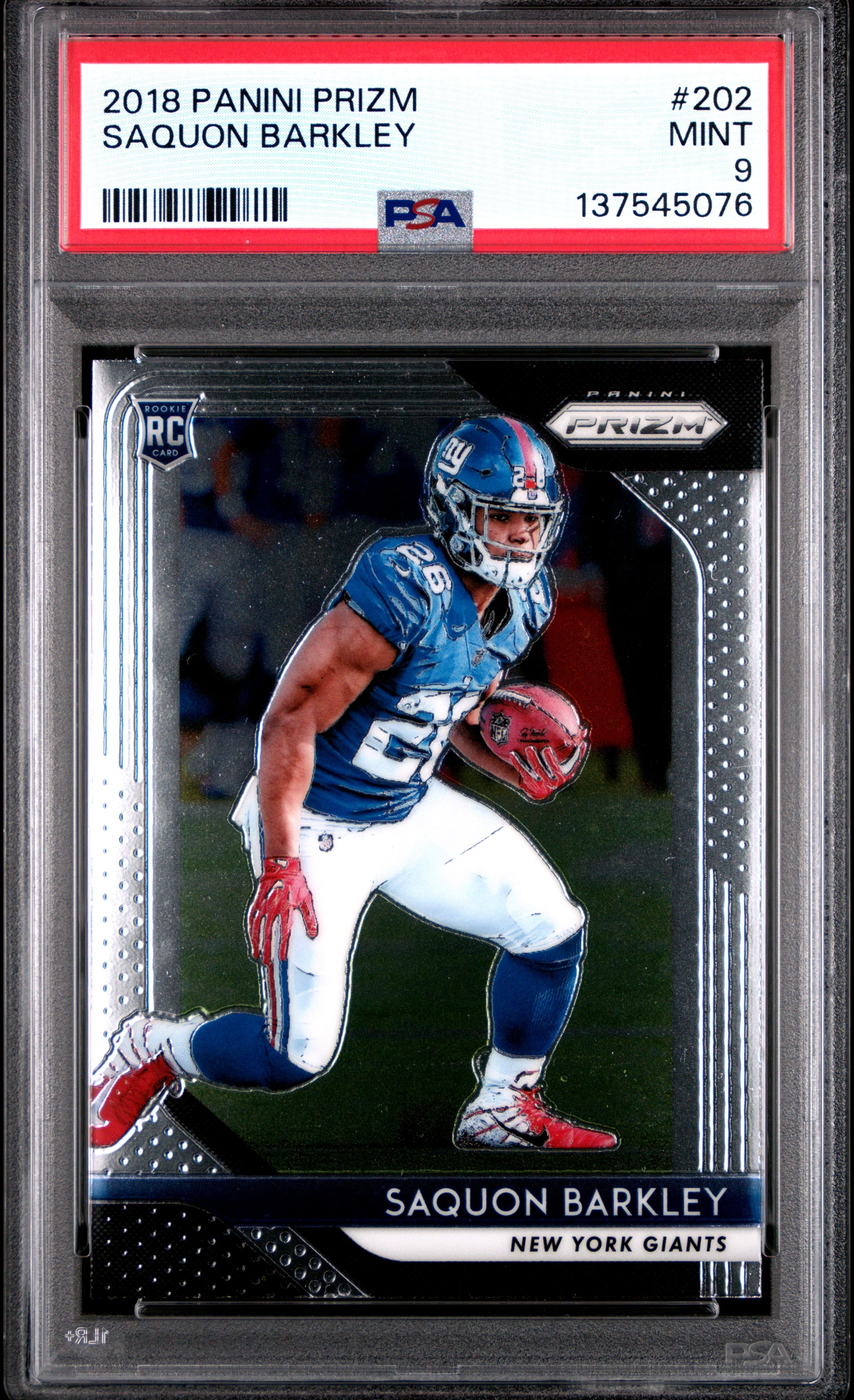 2018 PANINI PRIZM SAQUON BARKLEY #202 MINT 9 137545076