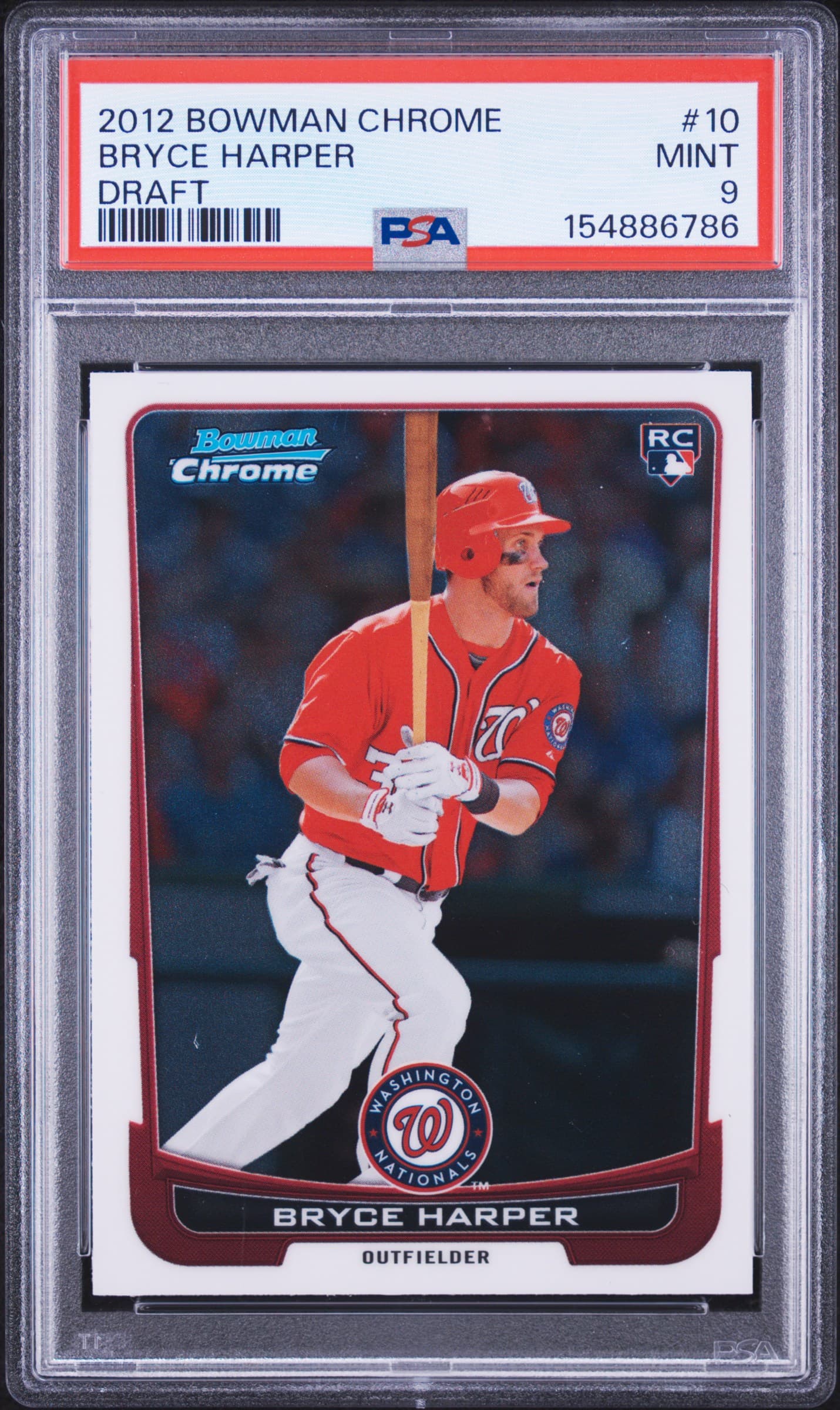 2012 BOWMAN CHROME DRAFT BRYCE HARPER #10 DRAFT MINT 9 154886786